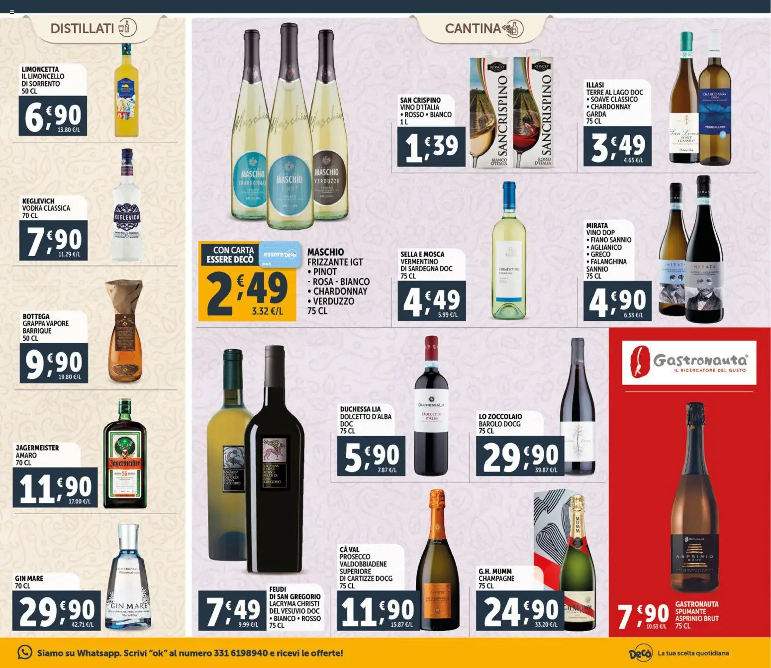 Volantino Decò del 06.03.2026 | Pagina: 17 | Prodotti: Vodka, Vino, Limoncello, Amaro