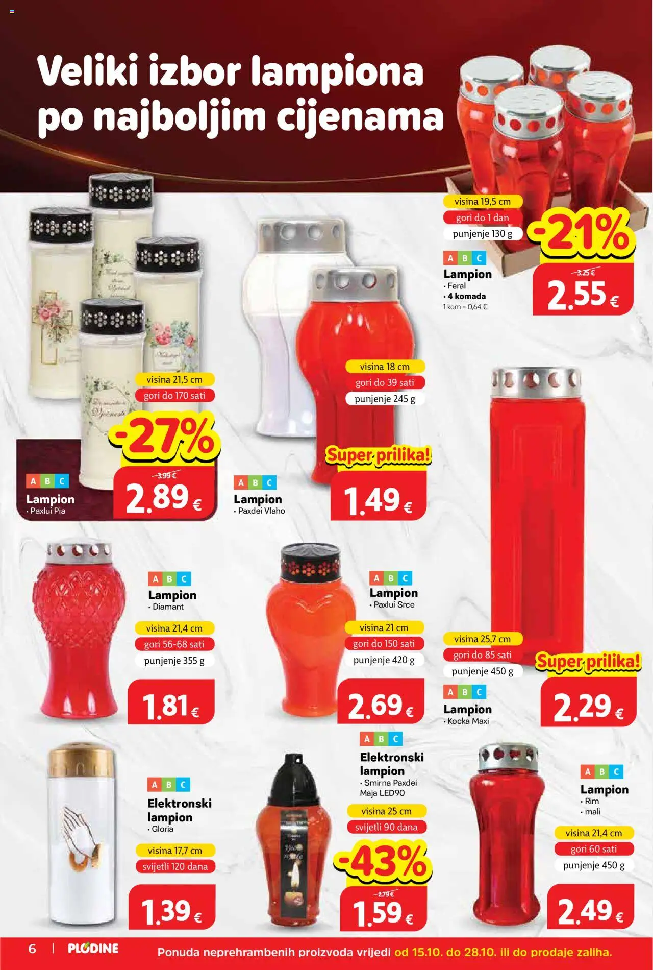 Plodine katalog | vrijedi od 15.10.2025 | Stranica: 8 | Proizvodi: Lampion