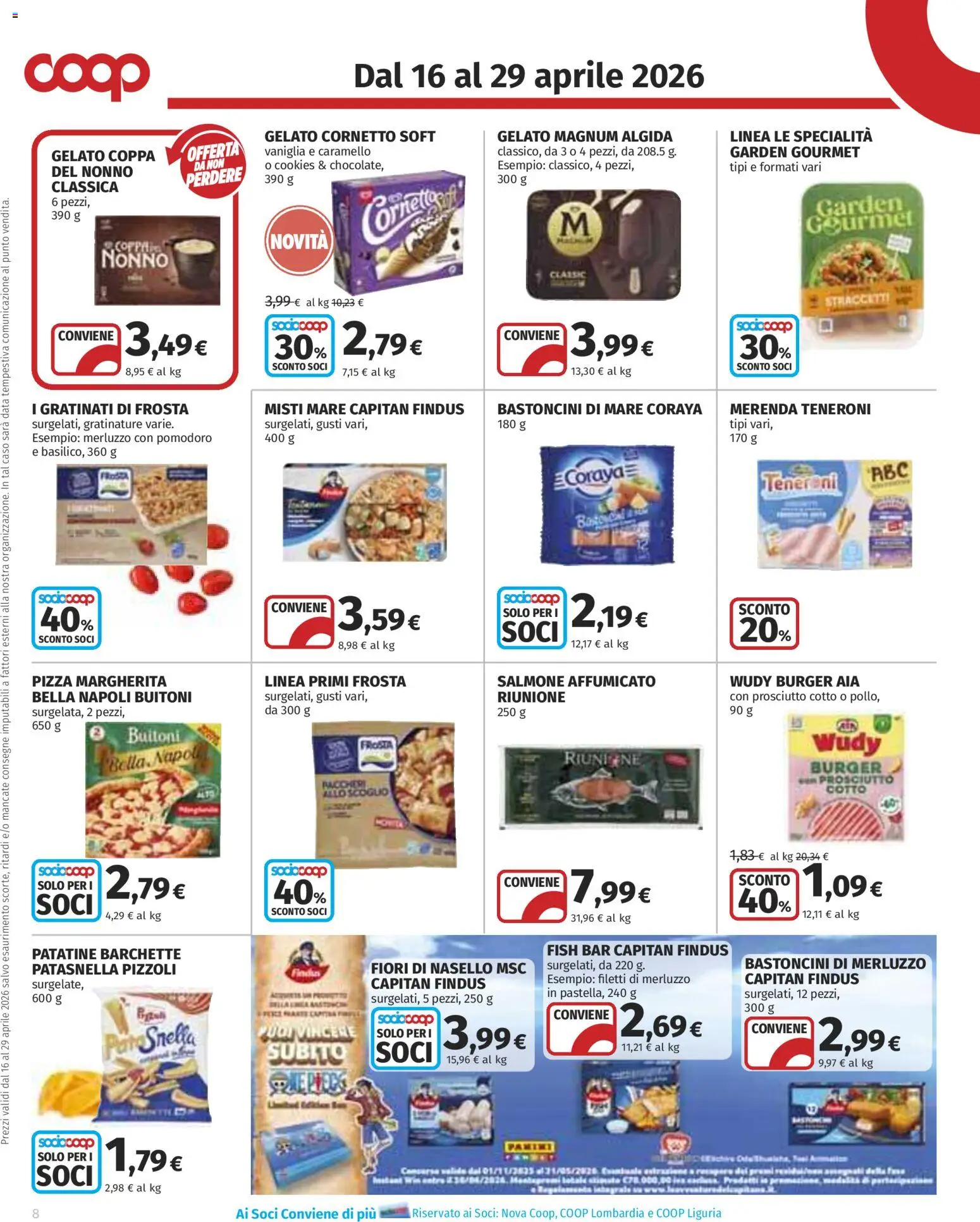 Volantino COOP del 16.04.2026 | Pagina: 8 | Prodotti: Salmone affumicato, Prosciutto Cotto, Salmone, Pomodoro