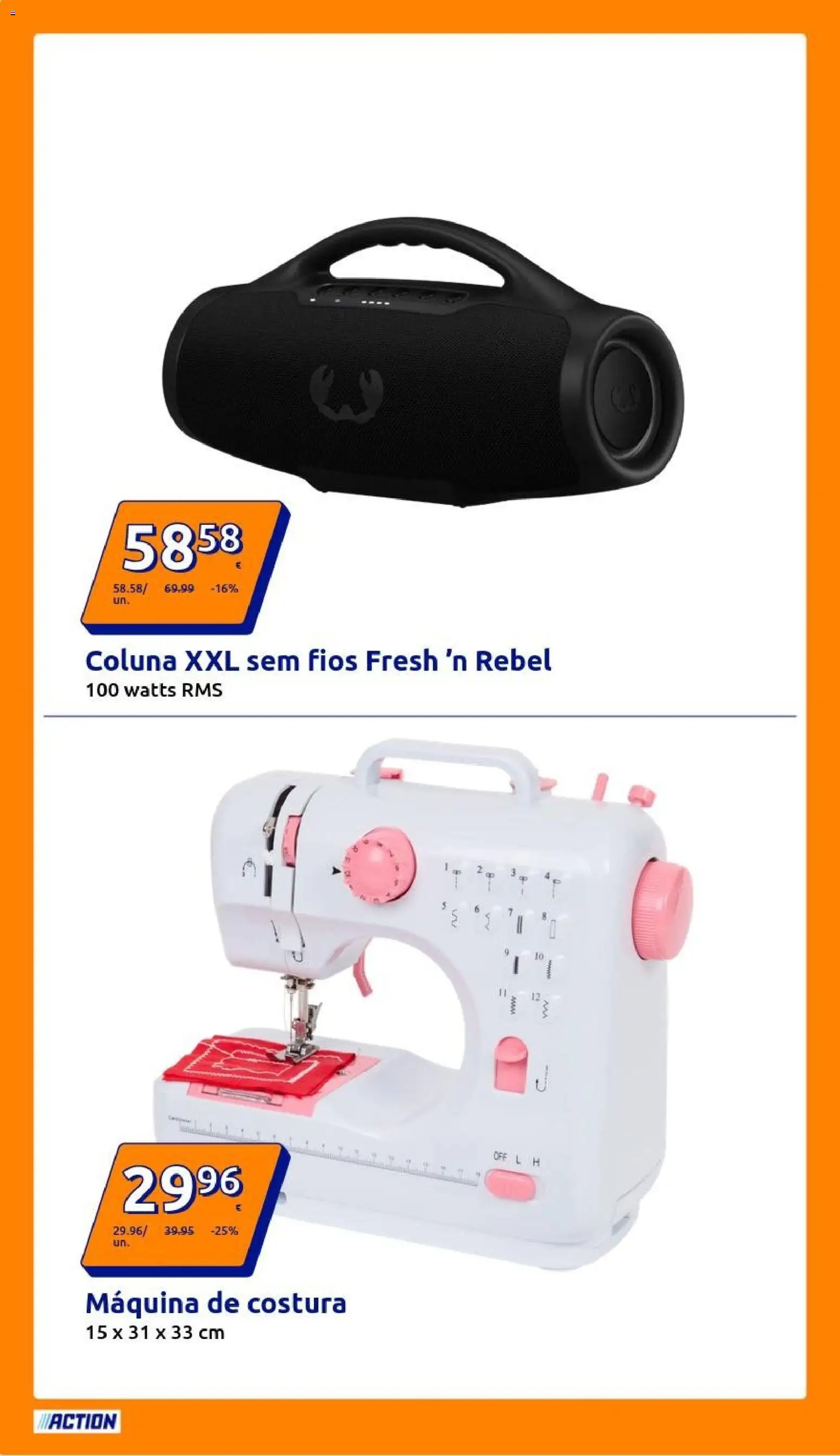 Action - Action PT week 50 2025 │ válido de 10.12.2025 | Página: 18 | Produtos: Máquina de costura