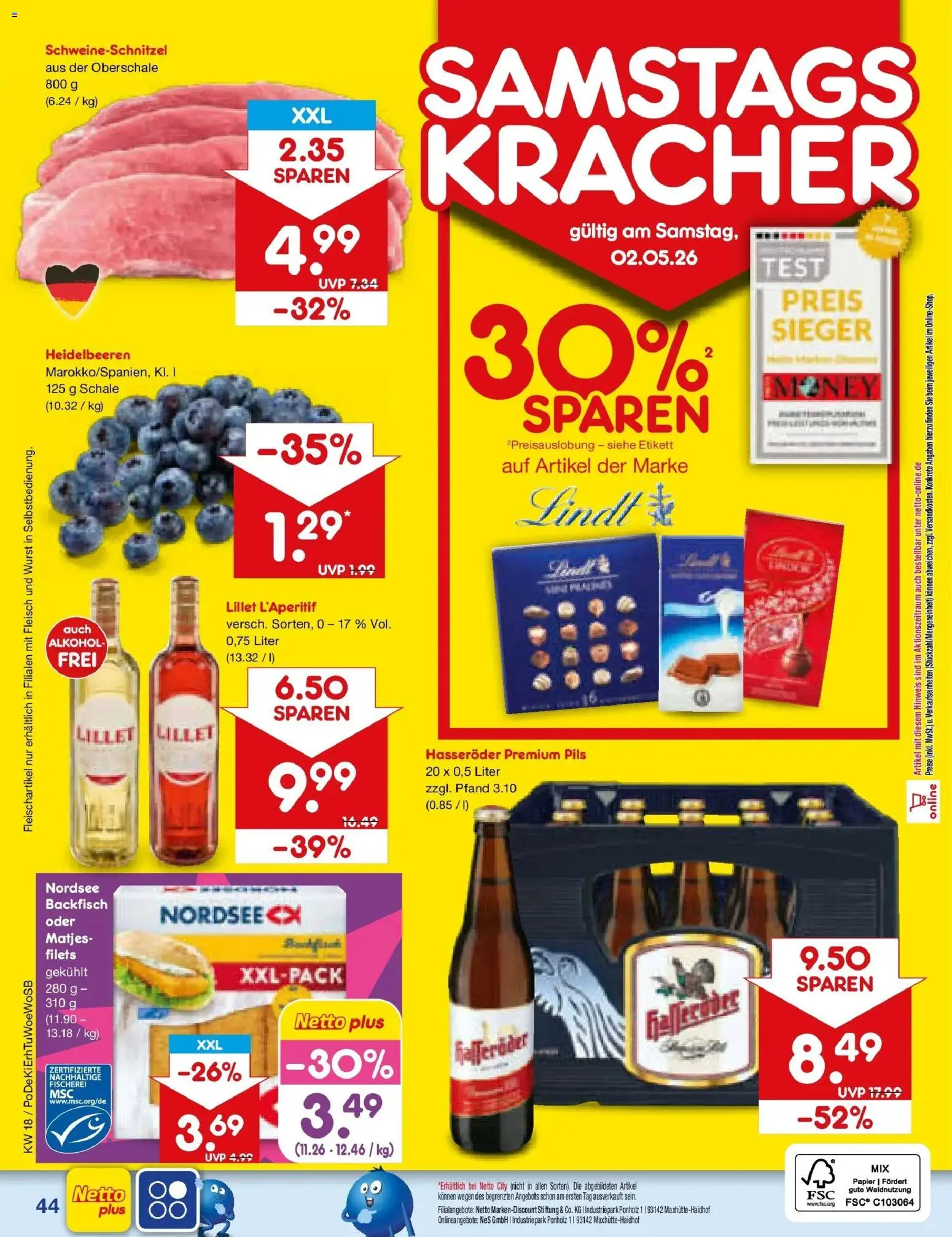 Netto Marken-Discount Prospekt Oberhaid	 – gültig ab 27.04.2026 | Seite: 60 | Produkte: Pils, Lillet, Heidelbeeren, Hasseröder