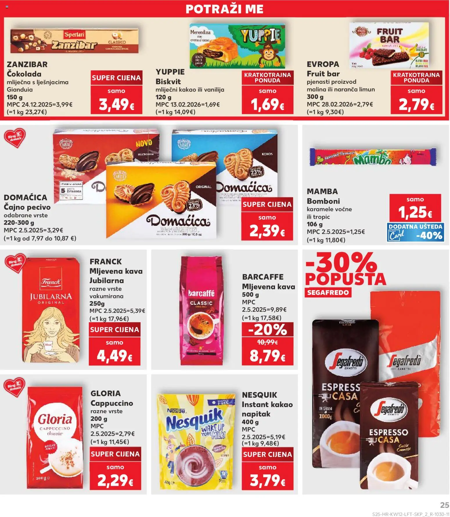 Kaufland katalog | vrijedi od 18.03.2026 | Stranica: 25 | Proizvodi: Nesquik, Limun, Cappuccino, Pecivo