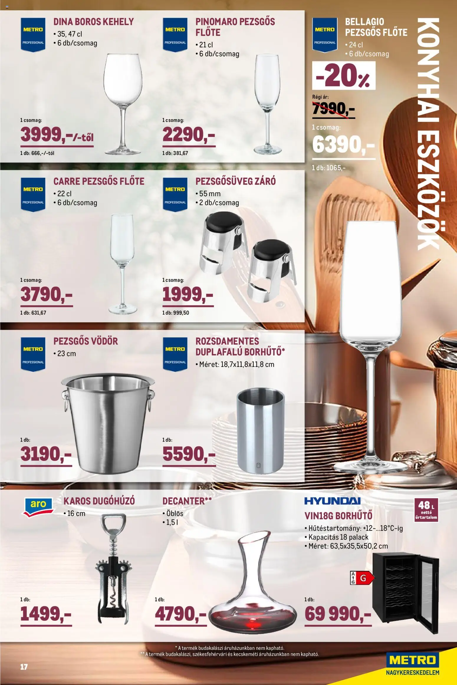 Metro akciós ujság - amely érvényes a következő dátumtól: 01.04.2026 | Oldal: 16 | Termékek: Borhűtő
