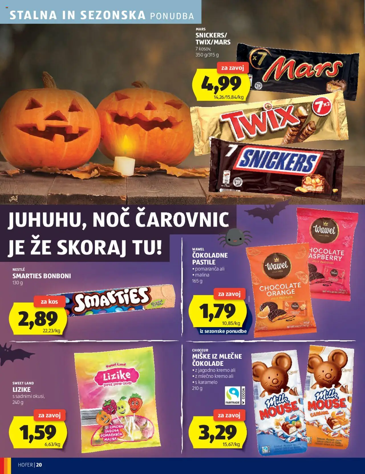 Novi Hofer katalog ponudbe – veljaven od 02.10.2025 | Stran: 20 | Izdelki: Bonboni, Kos