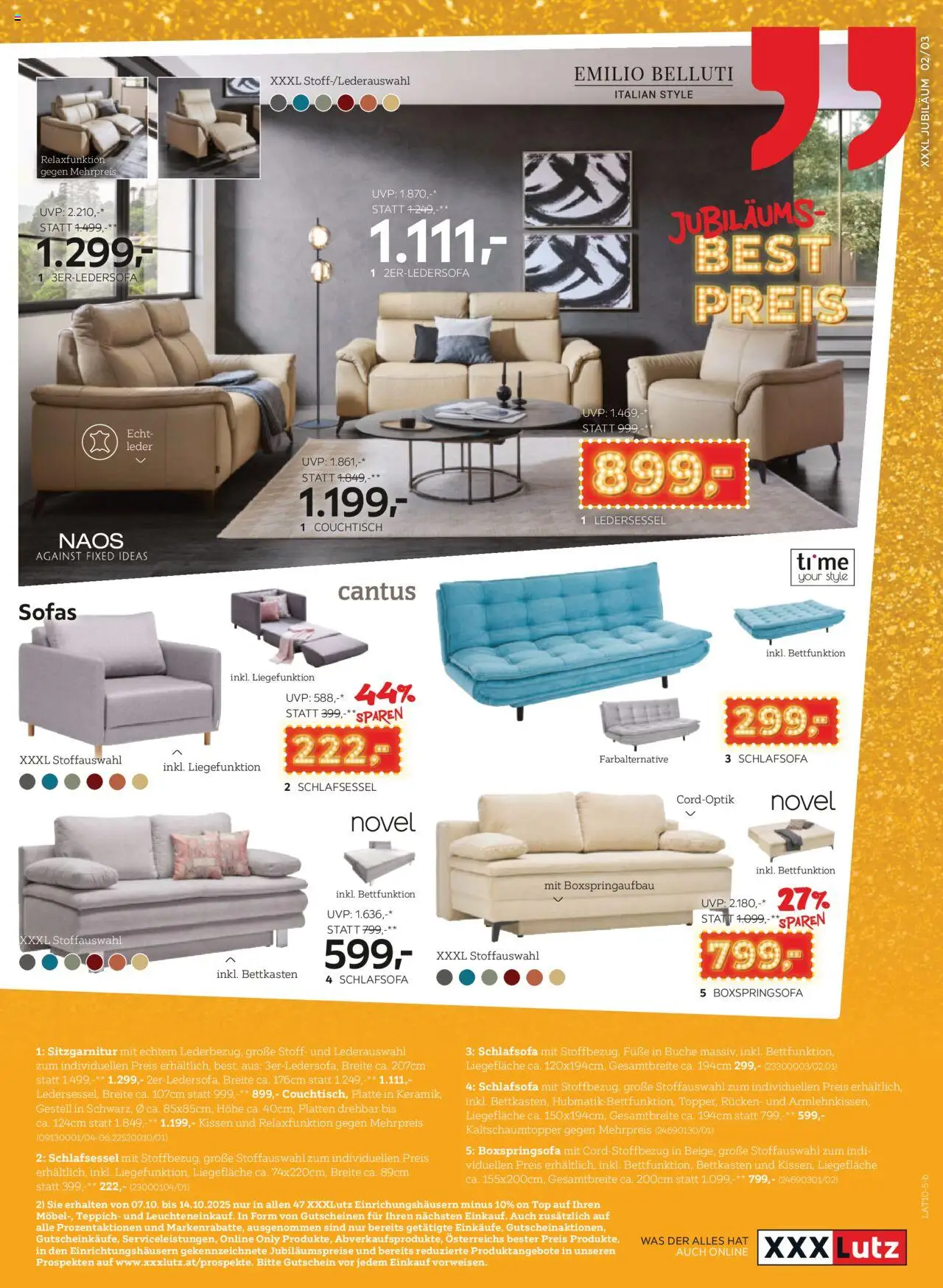 XXXLutz Prospekt aktuell gültig ab 07.10.2025 | Seite: 3 | Produkte: Kissen, Couchtisch, Teppich
