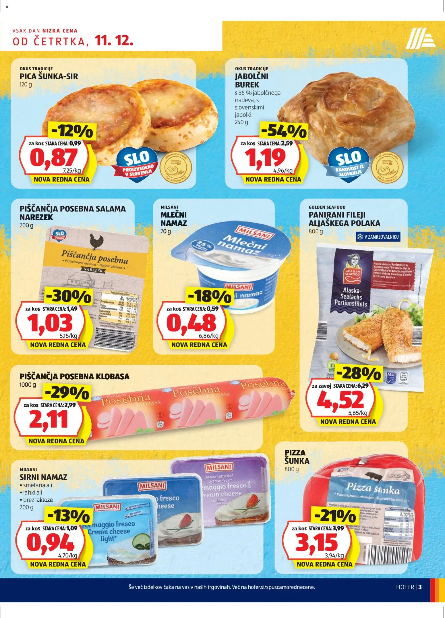 Hofer SI katalog | vrijedi od 11.12.2025 | Stranica: 3 | Proizvodi: Pica, Salama, Šunka, Burek