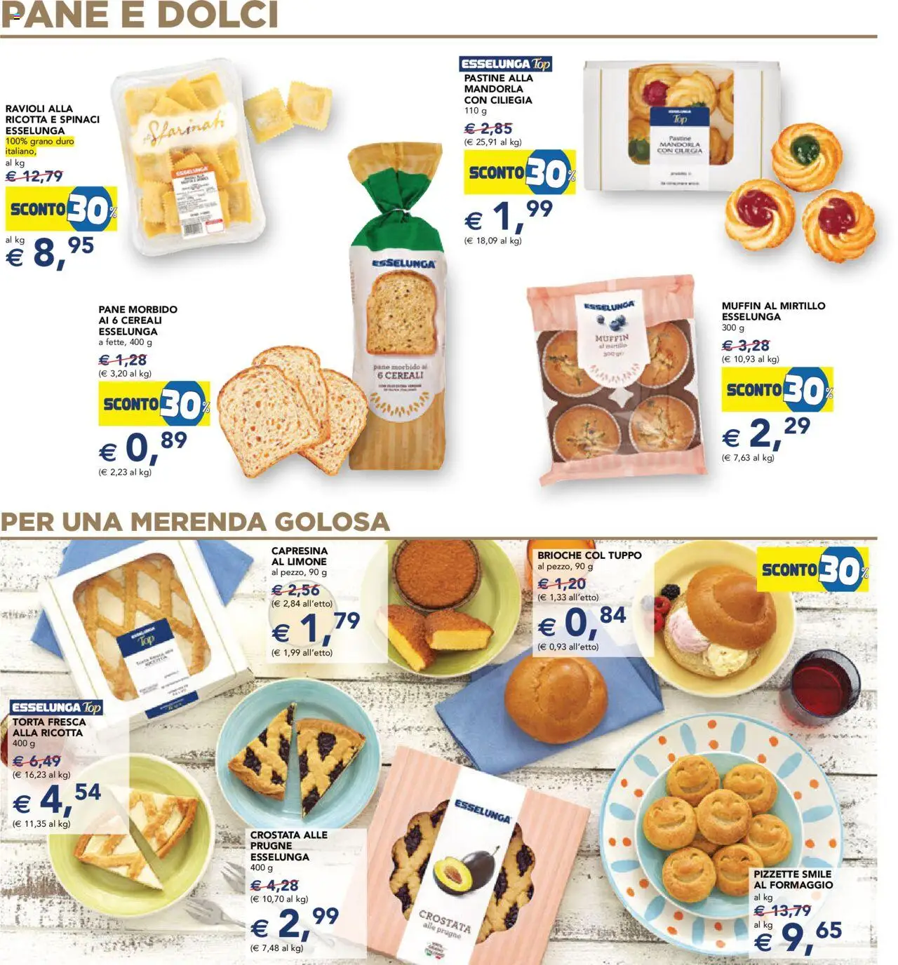 Volantino Esselunga S del 14.08.2025 | Pagina: 15 | Prodotti: Pane, Formaggio, Top, Ravioli