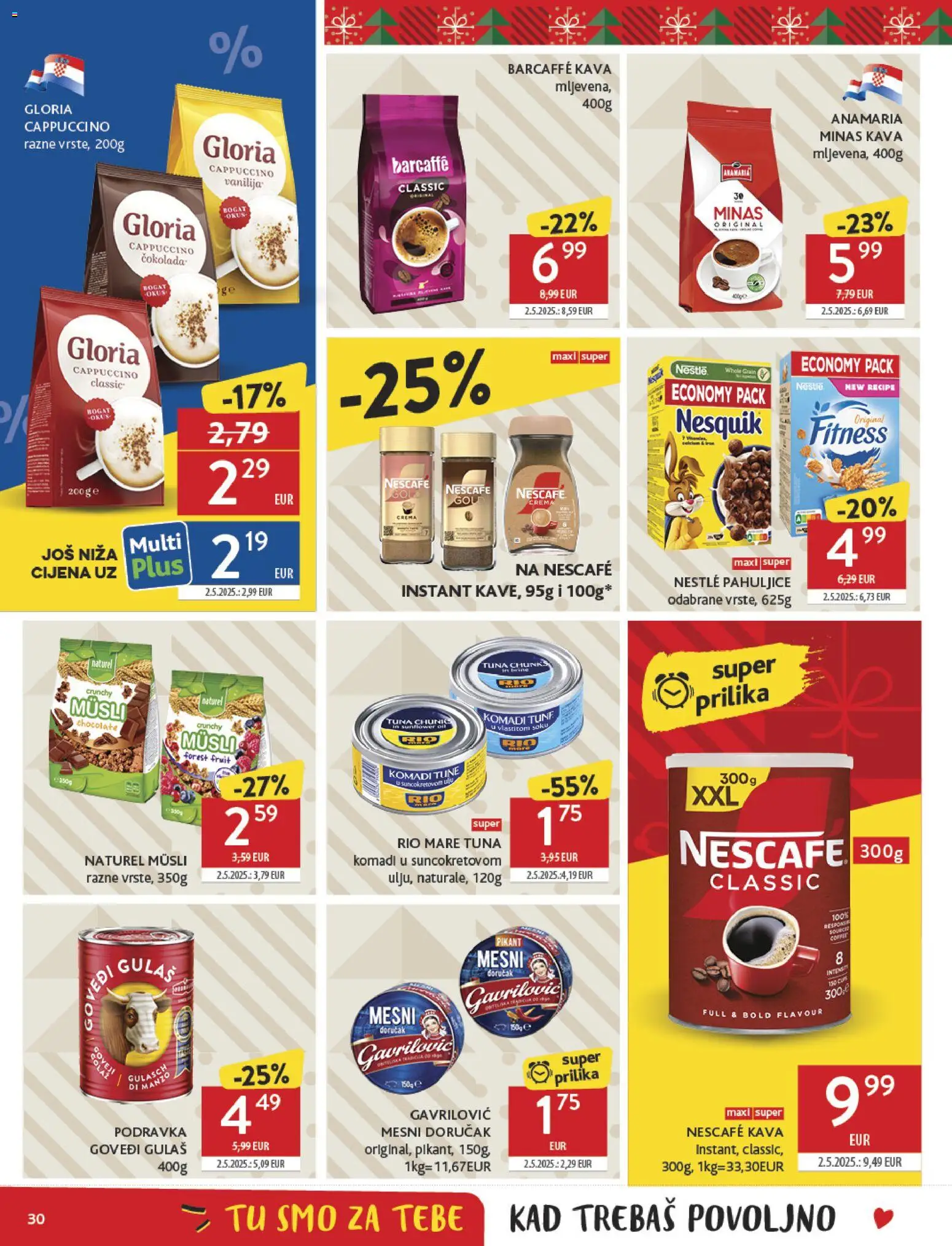 Konzum katalog | vrijedi od 27.12.2025 | Stranica: 30 | Proizvodi: Podravka, Barcaffe, Pahuljice, Mesni doručak