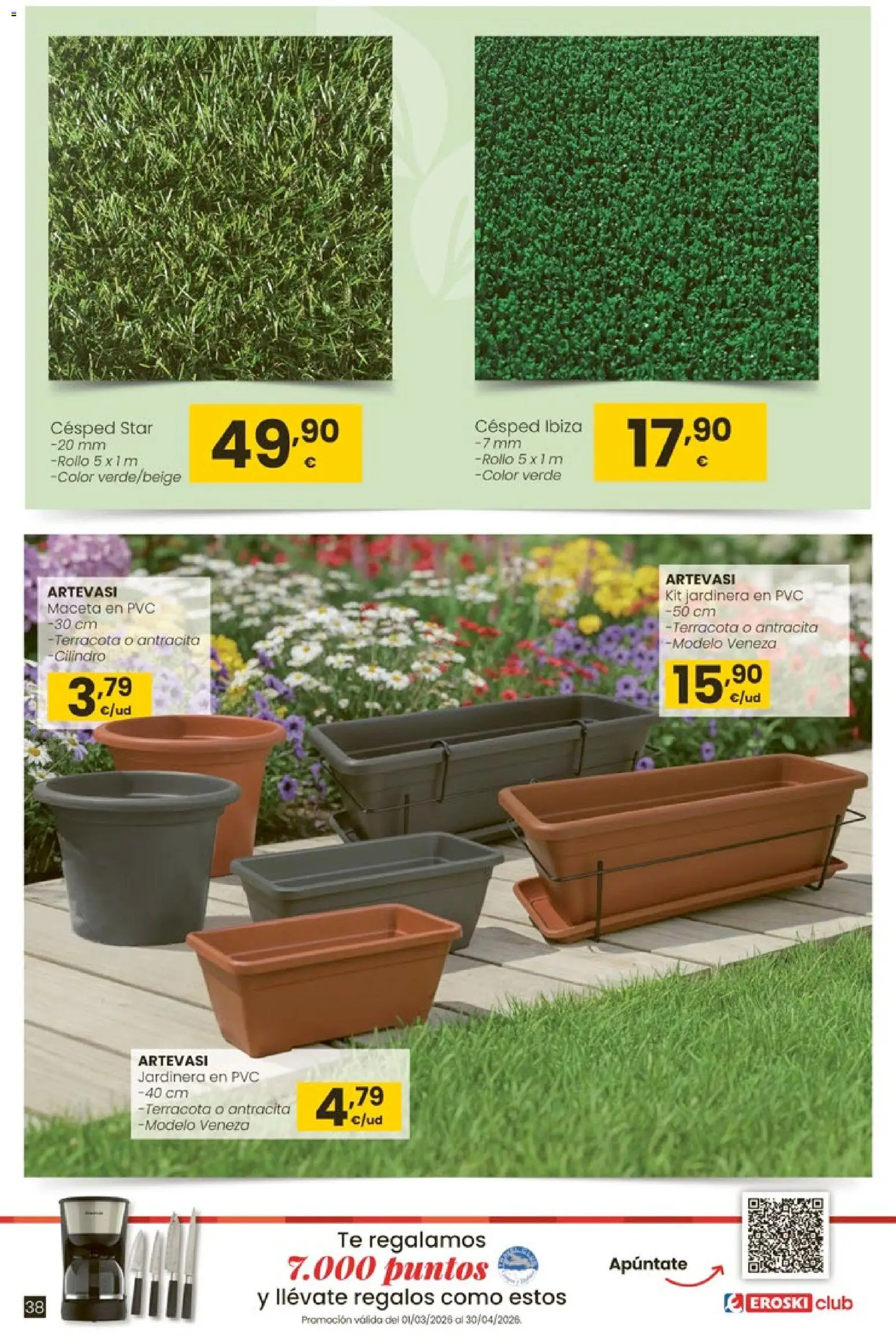 Eroski - Qué oasis │ válido desde el 26.03.2026 | Página: 38 | Productos: Jardinera, Té, Maceta
