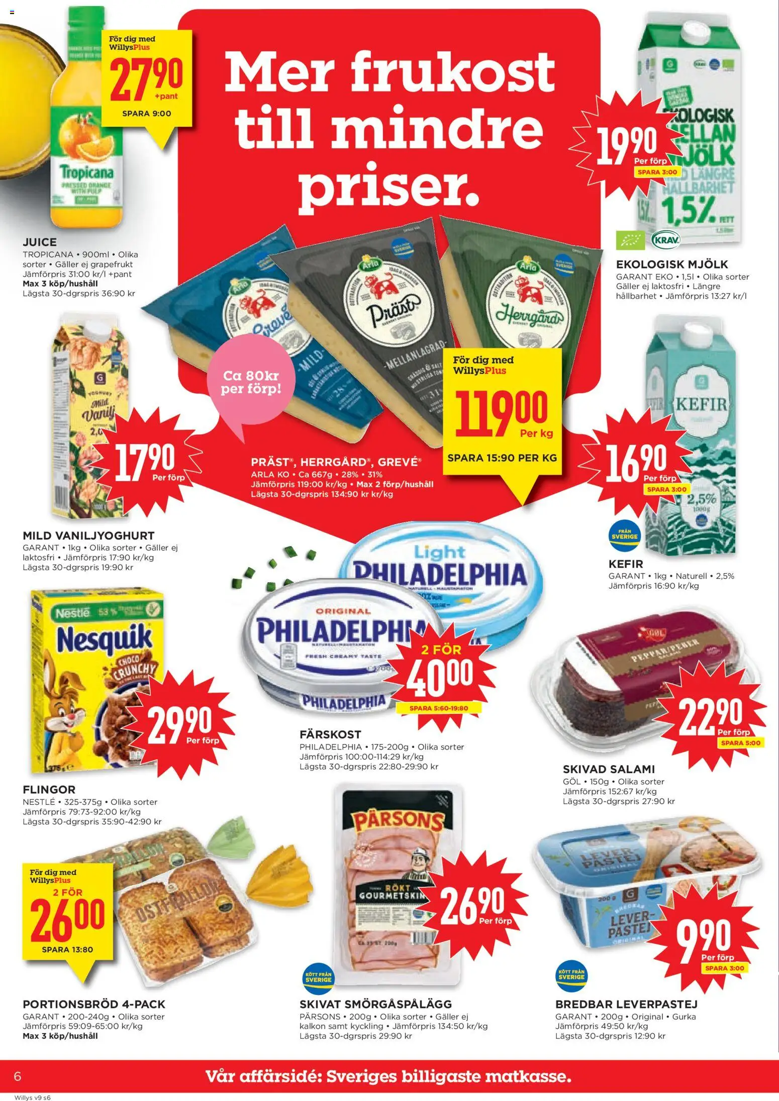 Willys reklamblad aktuell från 23.02.2026 | Sida: 6 | Produkter: Galler, Smörgåspålägg, Kalkon, Gurka