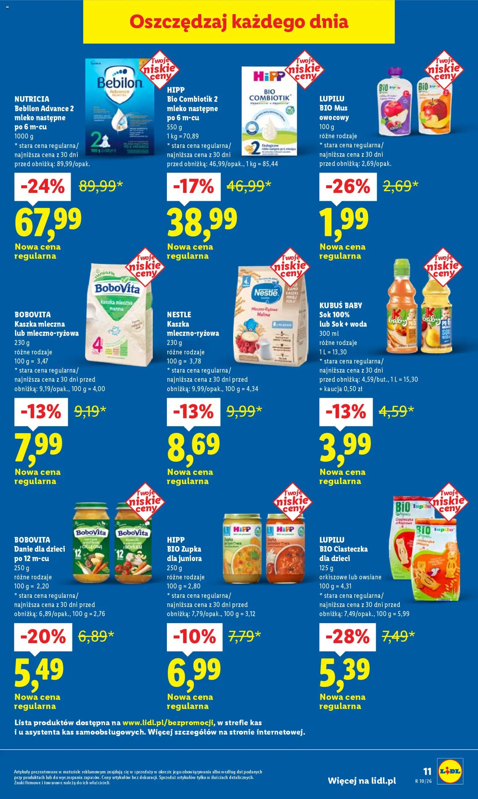 Lidl Polsko leták od 02.03.2026 | Strana: 11 | Produkty: Mléko, Hipp