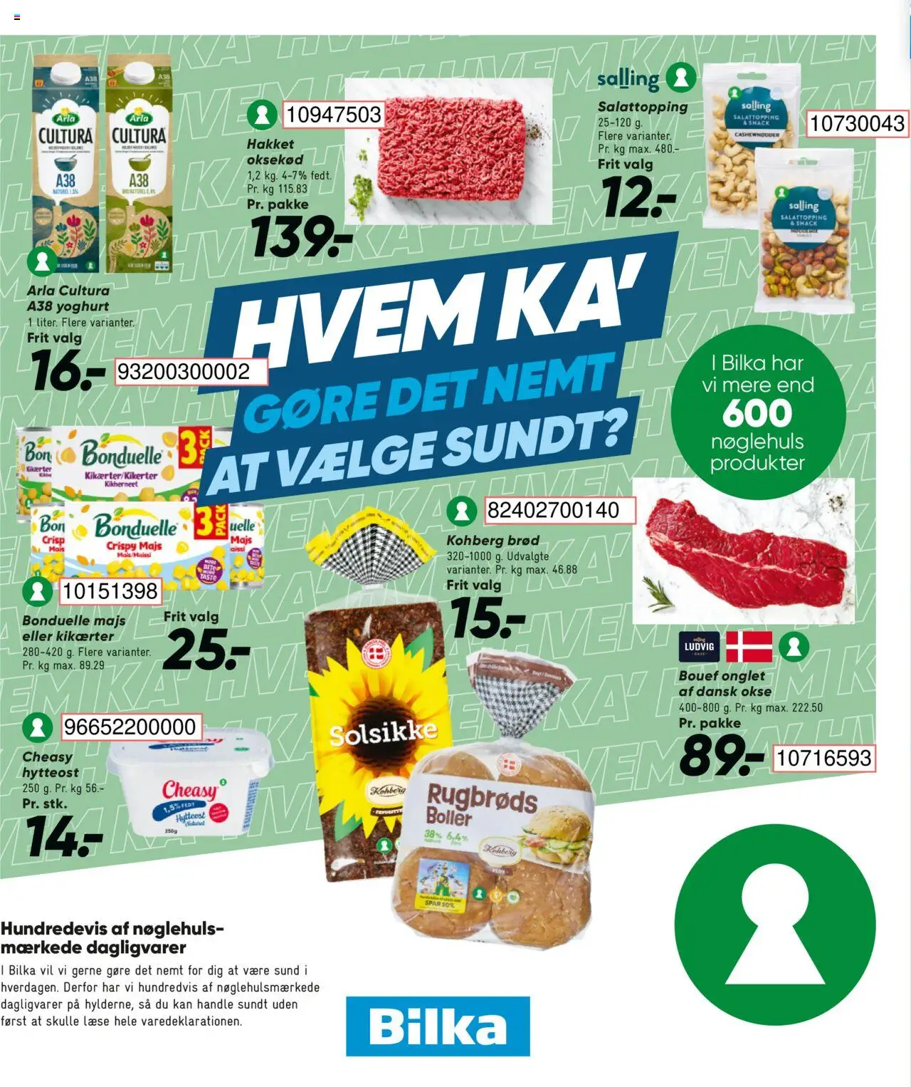 Bilka tilbudsavis – gyldig fra 03.10.2025 | Side: 30 | Produkter: Yoghurt, Hytteost, Majs, Kikærter