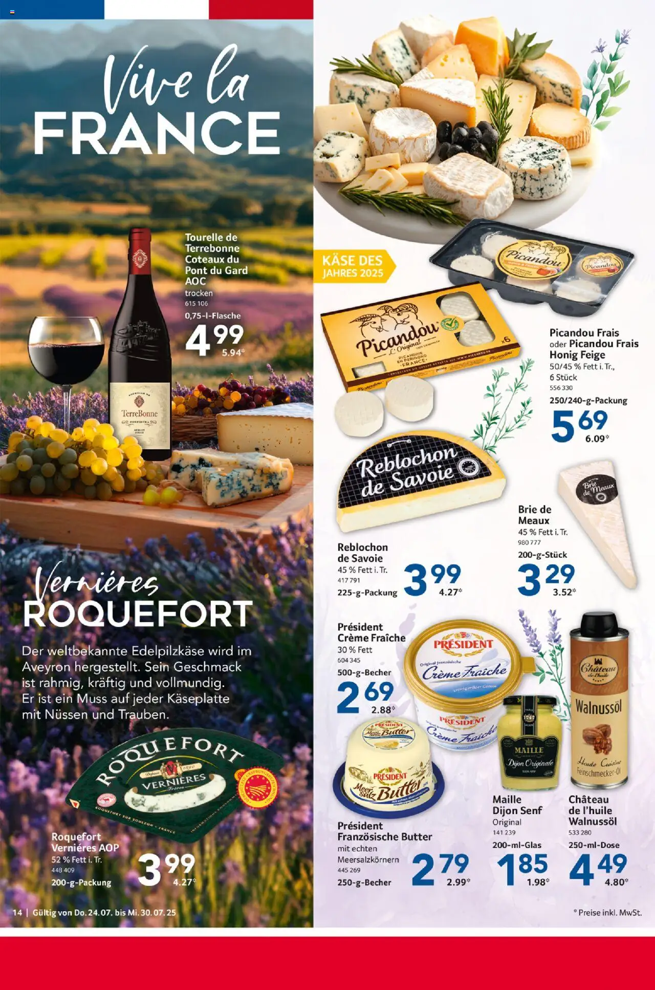 Selgros Prospekt 	 - gültig ab dem 24.07.2025 | Seite: 14 | Produkte: Butter, Käse, Creme