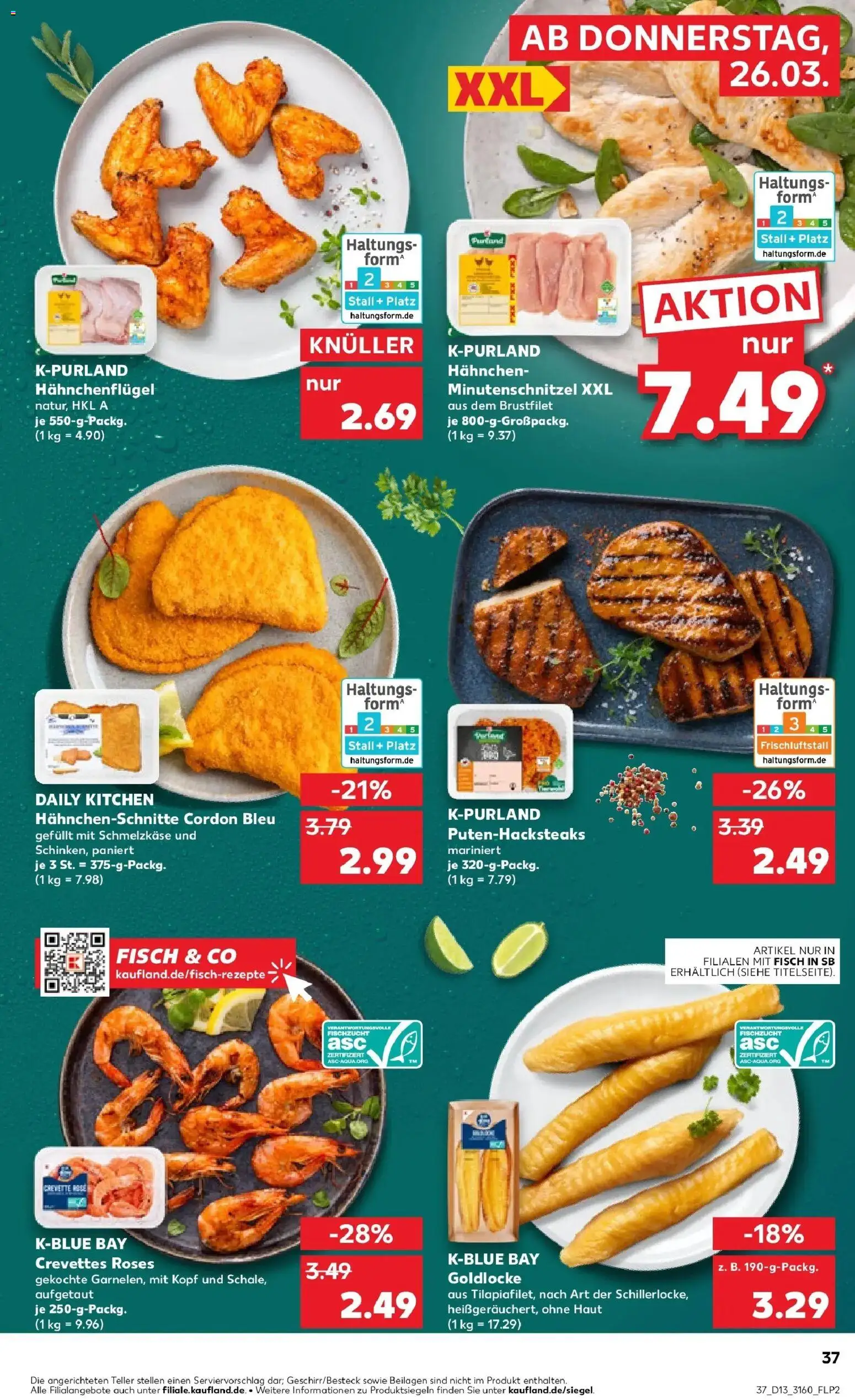 Kaufland Prospekt Lübbenau	 – gültig ab 26.03.2026 | Seite: 37 | Produkte: Hahnchen, Fisch