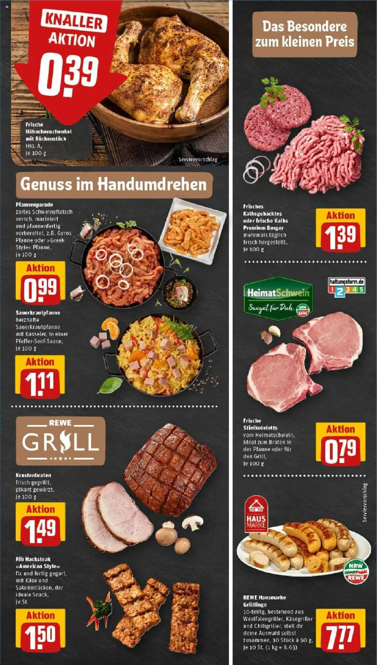Rewe prospekt Velen	 – gültig ab 21.09.2025 | Seite: 7 | Produkte: Hahnchenschenkel, Käse, Gyros, Schweinefleisch