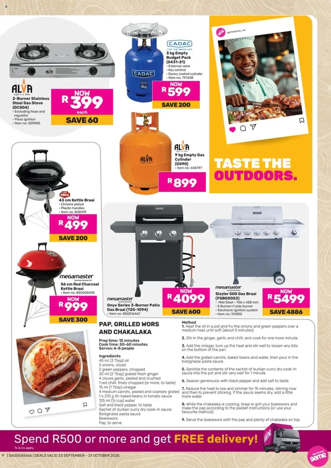 New Game catalogue – valid from 23.09.2025 | Page: 9 | Products: Pasta, Onions, Salt, Pepper