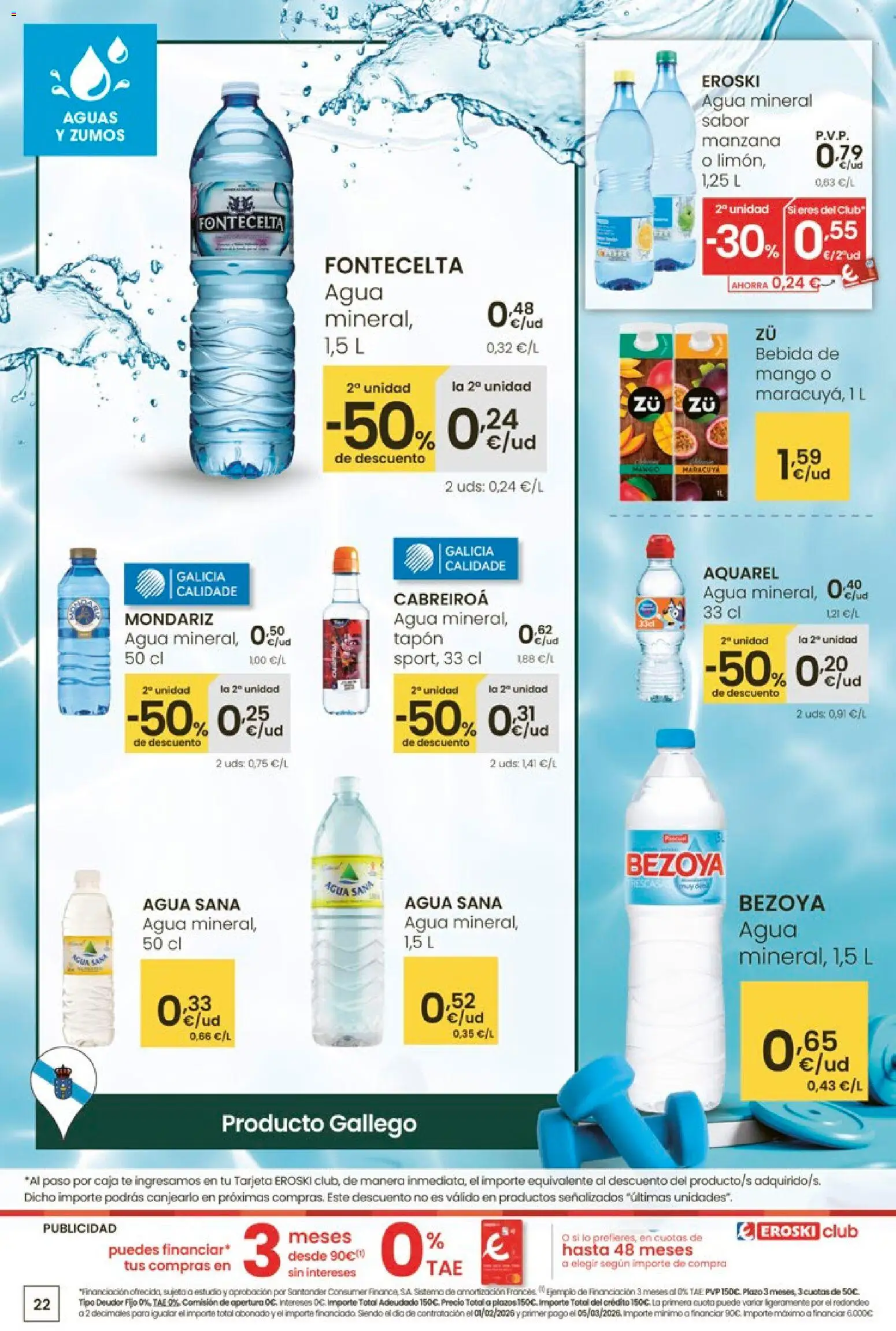 Eroski - Carnaval del ahorro │ válido desde el 29.01.2026 | Página: 22 | Productos: Manzana, Té, Ρούτερ, Agua mineral