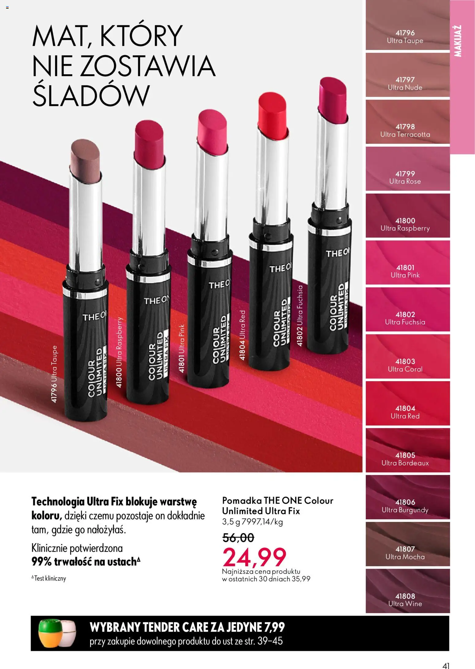 Oriflame Katalog 3 2026 od 11.02.2026 | Strona: 41 | Produkty: Pomadka, Makijaż