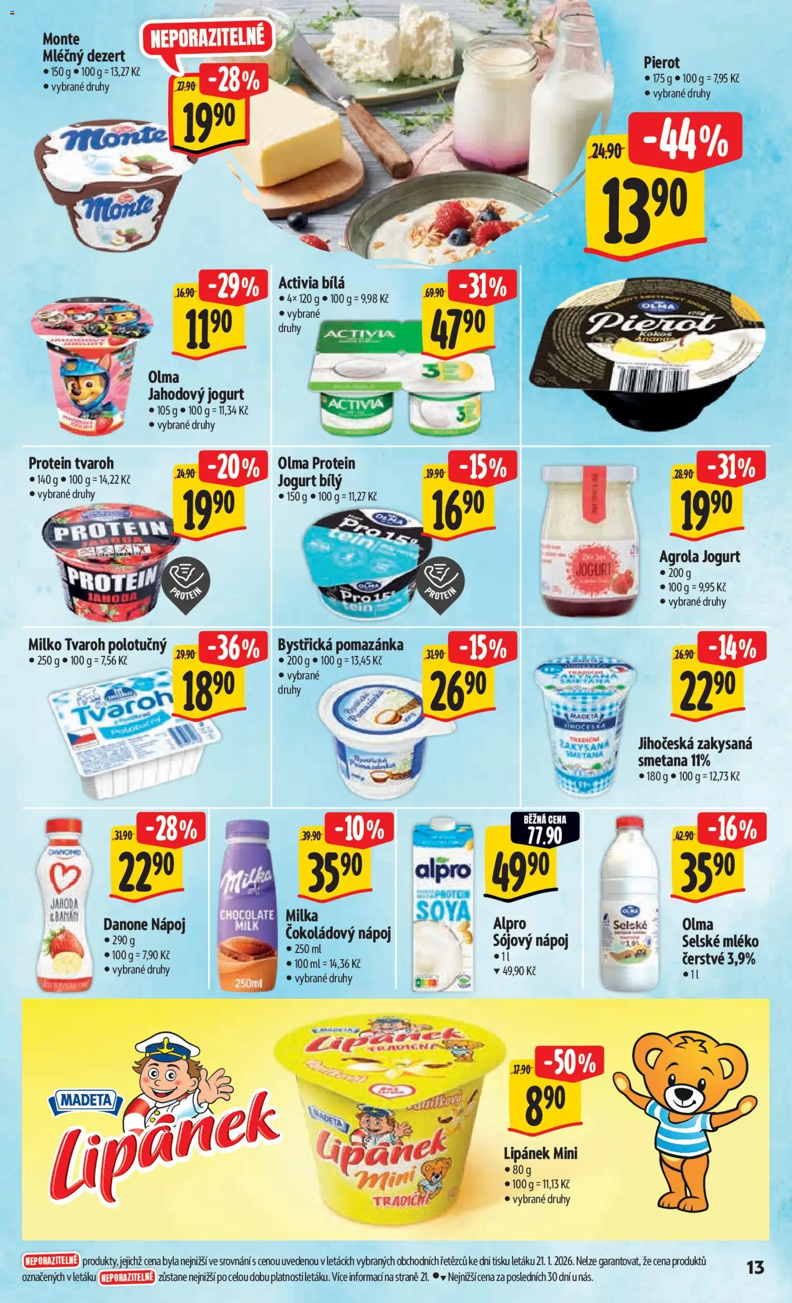Albert leták - Hypermarket od 28.01.2026 | Strana: 20 | Produkty: Mléko, Milka, Sójový nápoj, Zakysaná smetana