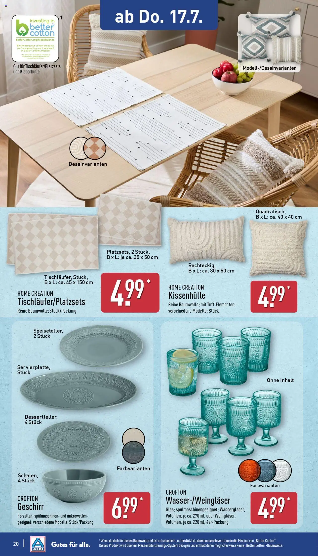 Aldi Prospekt 	 - gültig ab dem 14.07.2025 | Seite: 20 | Produkte: Home creation
