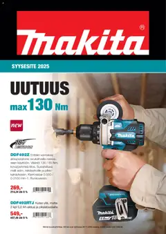 Makita-mainoslehti voimassa 01.10.2025 alkaen