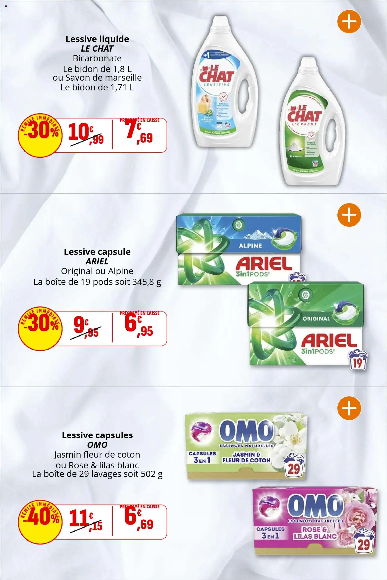 {H1} | Page: 8 | Produits: Ariel, Savon de marseille, Coton, Savon