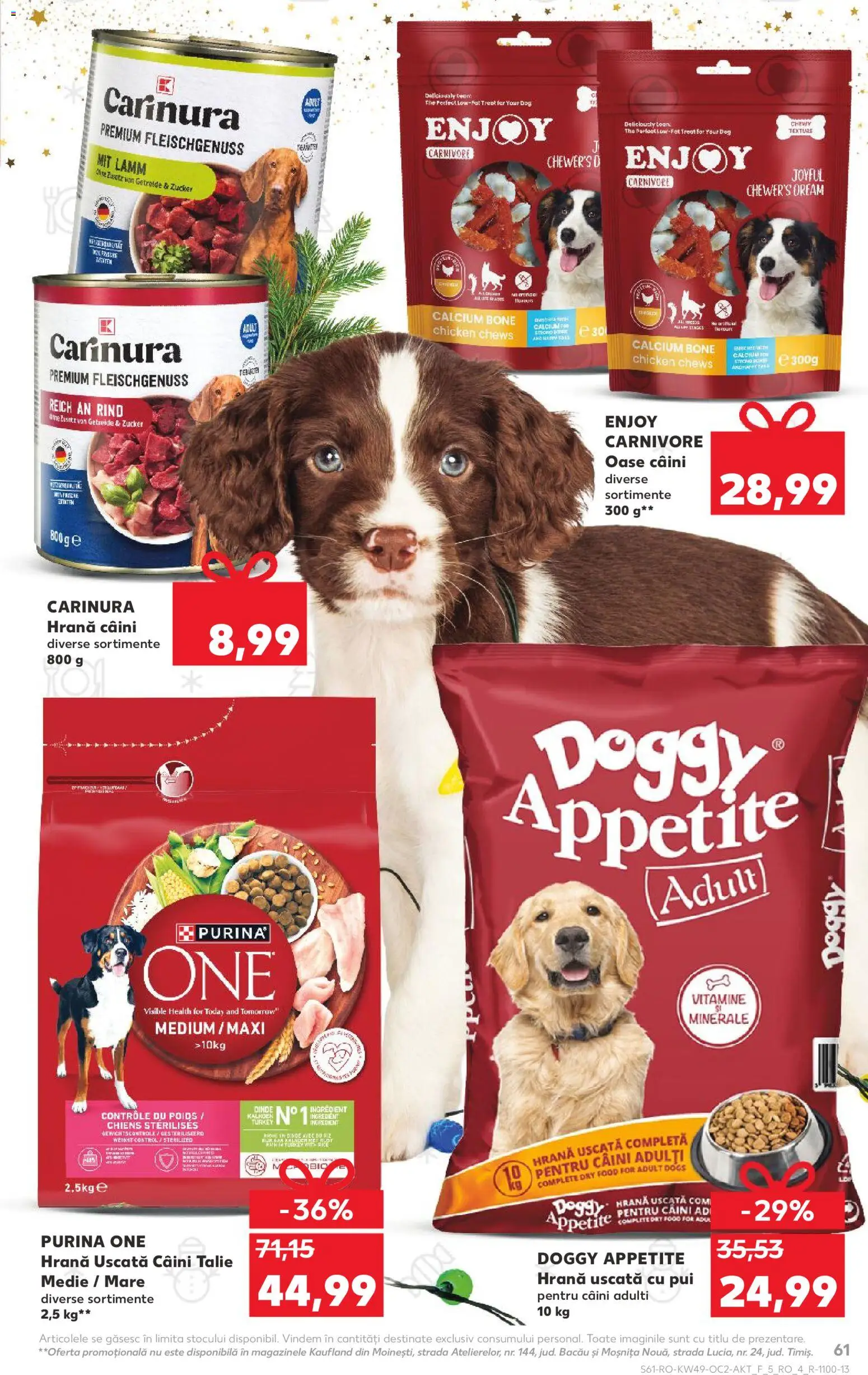 Kaufland RO akciós ujság - amely érvényes a következő dátumtól: 03.12.2025 | Oldal: 61 | Termékek: Purina one