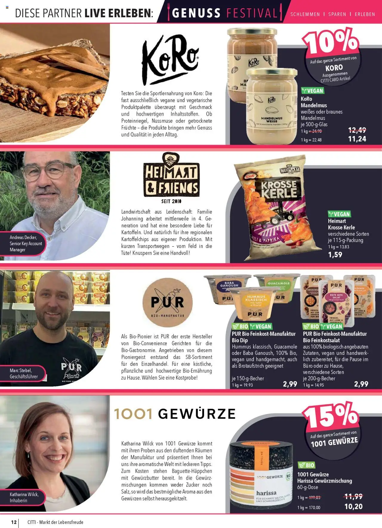 CITTI Markt Genuss Festival – gültig ab 08.10.2025 | Seite: 12 | Produkte: Gewürze, Zucker, Salat