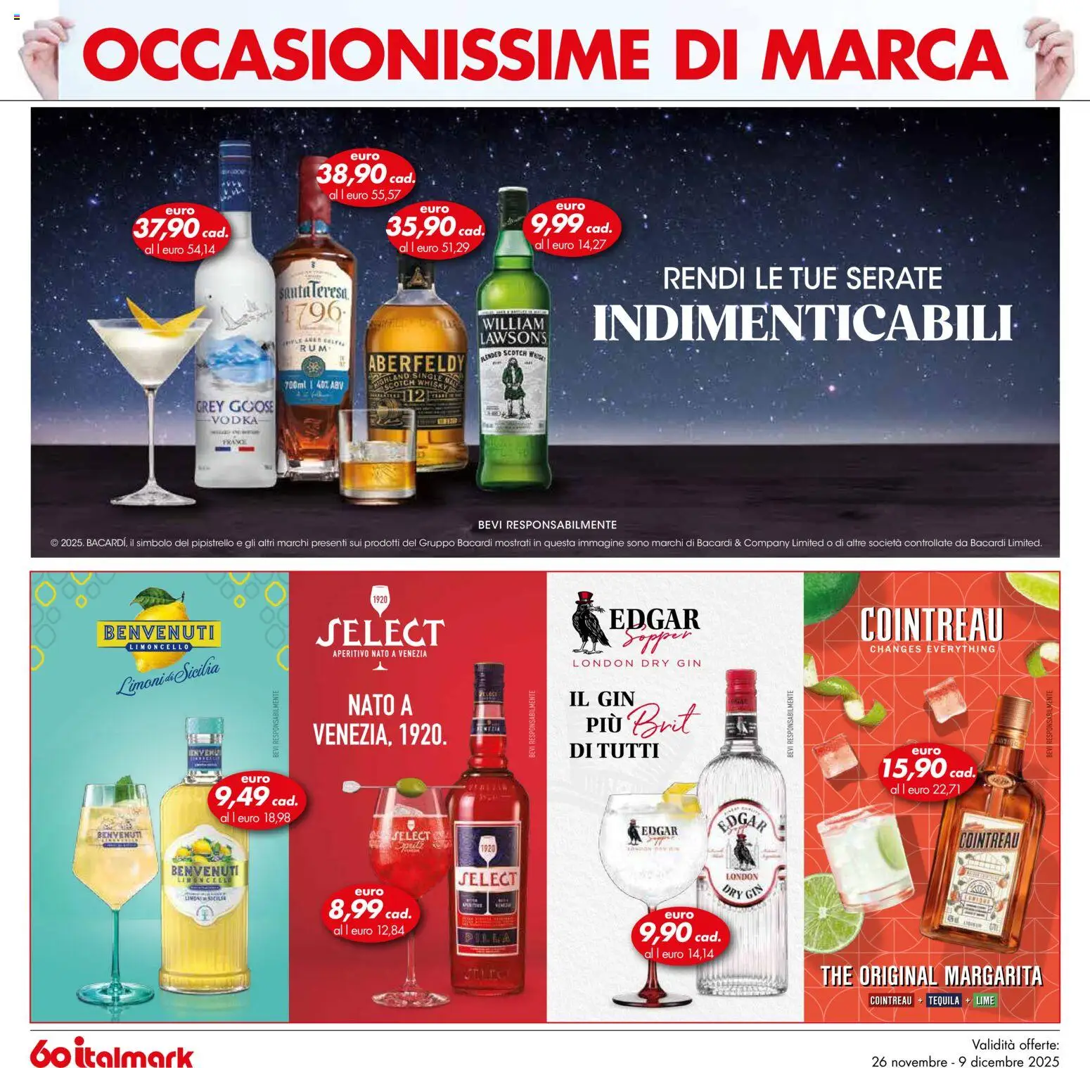 Volantino Italmark del 26.12.2025 | Pagina: 16 | Prodotti: Whisky, Lime, Tequila, Limoncello