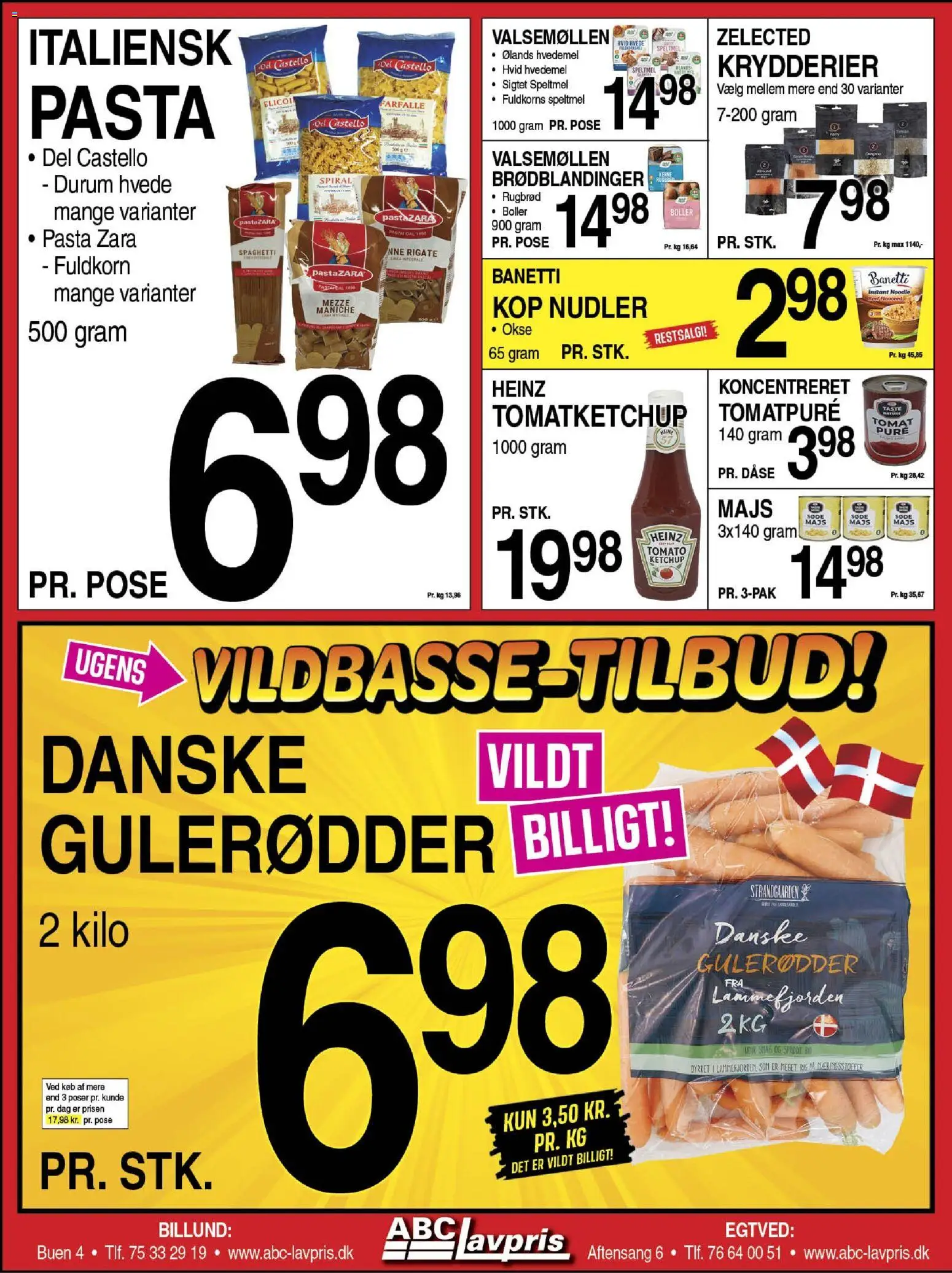 Abc Lavpris tilbudsavis – gyldig fra 12.11.2025 | Side: 5 | Produkter: Pasta, Ketchup, Hvedemel, Majs