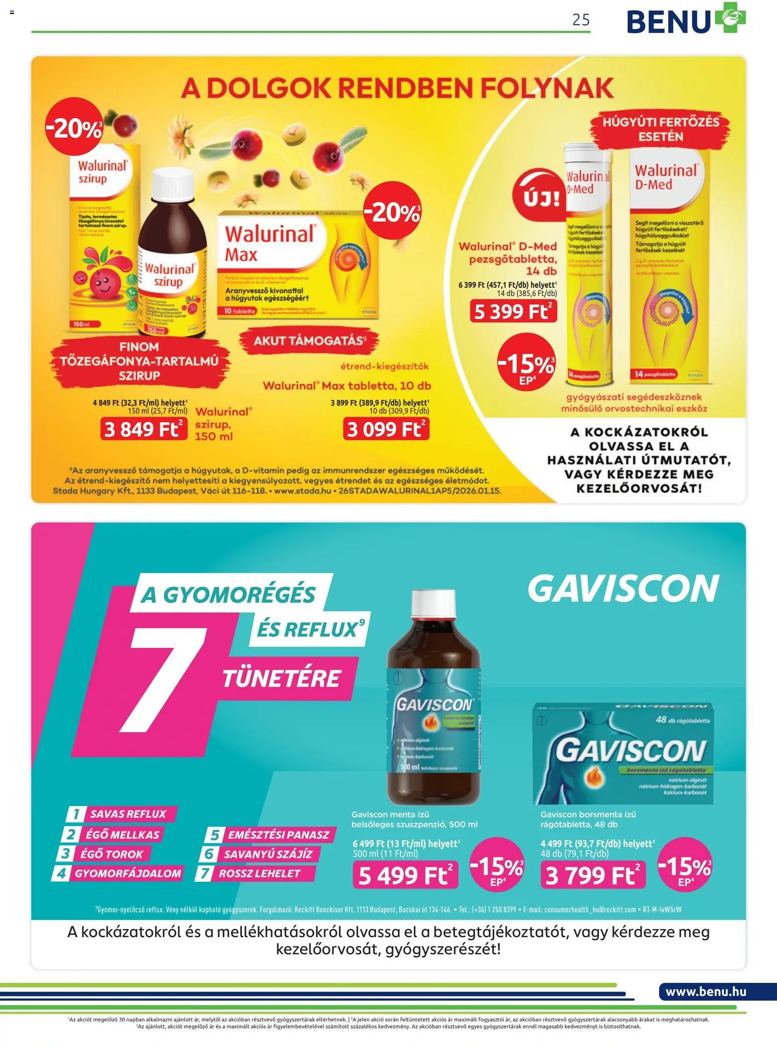 BENU Gyógyszertárak akciós ujság - amely érvényes a következő dátumtól: 01.03.2026 | Oldal: 25