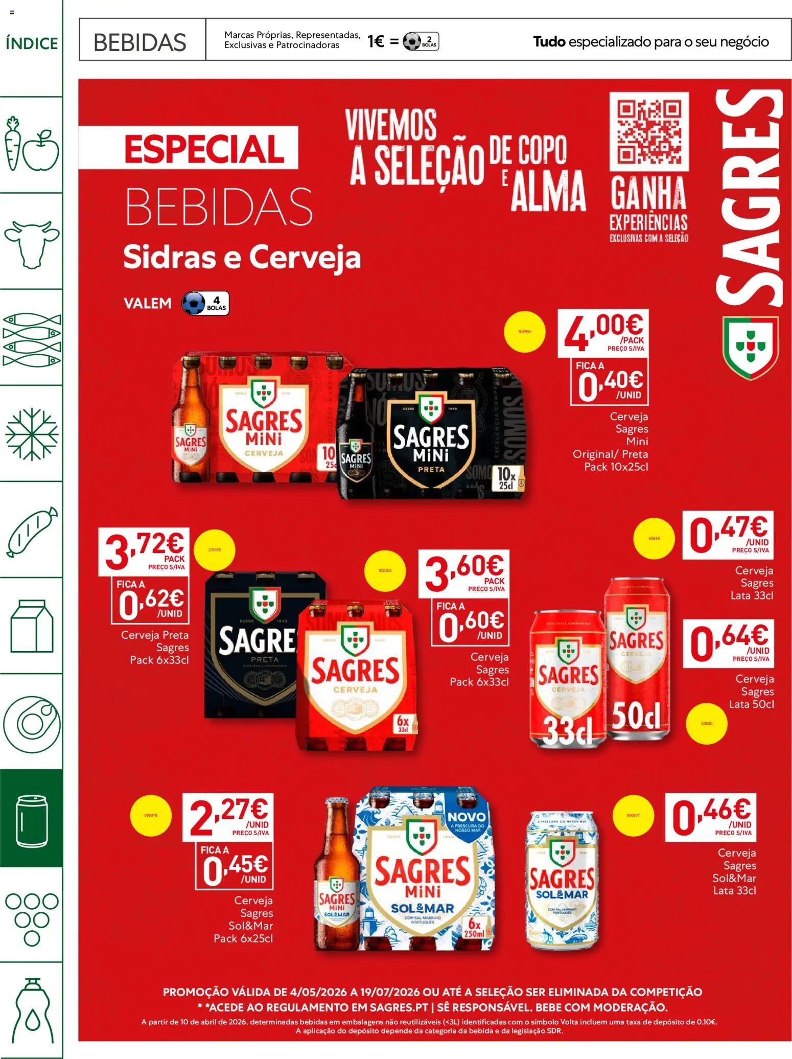 Recheio Horeca │ válido de 28.04.2026 | Página: 26 | Produtos: Sal, Cerveja, Bebida