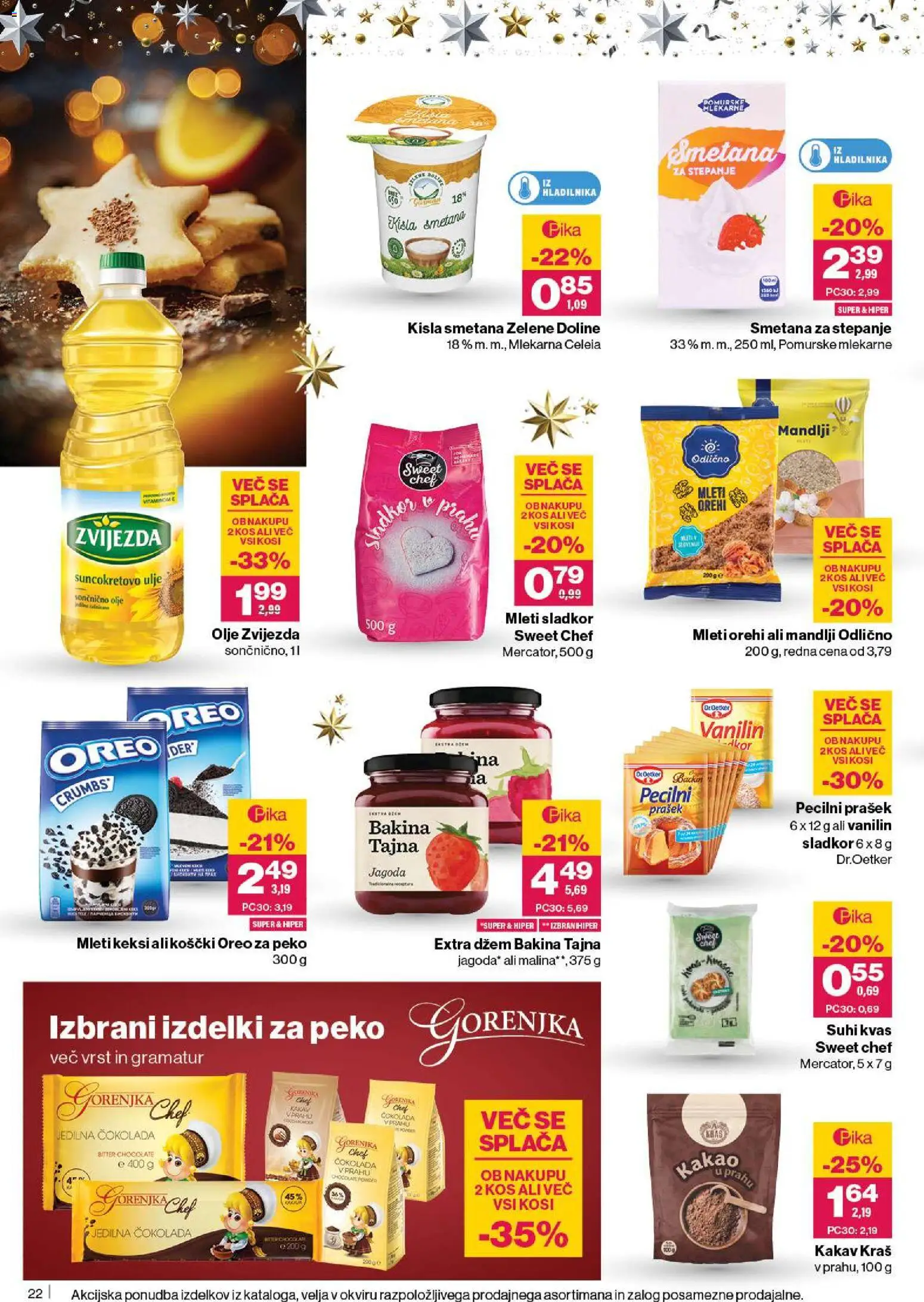 Novi Mercator katalog ponudbe – veljaven od 27.11.2025 | Stran: 24 | Izdelki: Džem, Kakav, Kisla smetana, Smetana