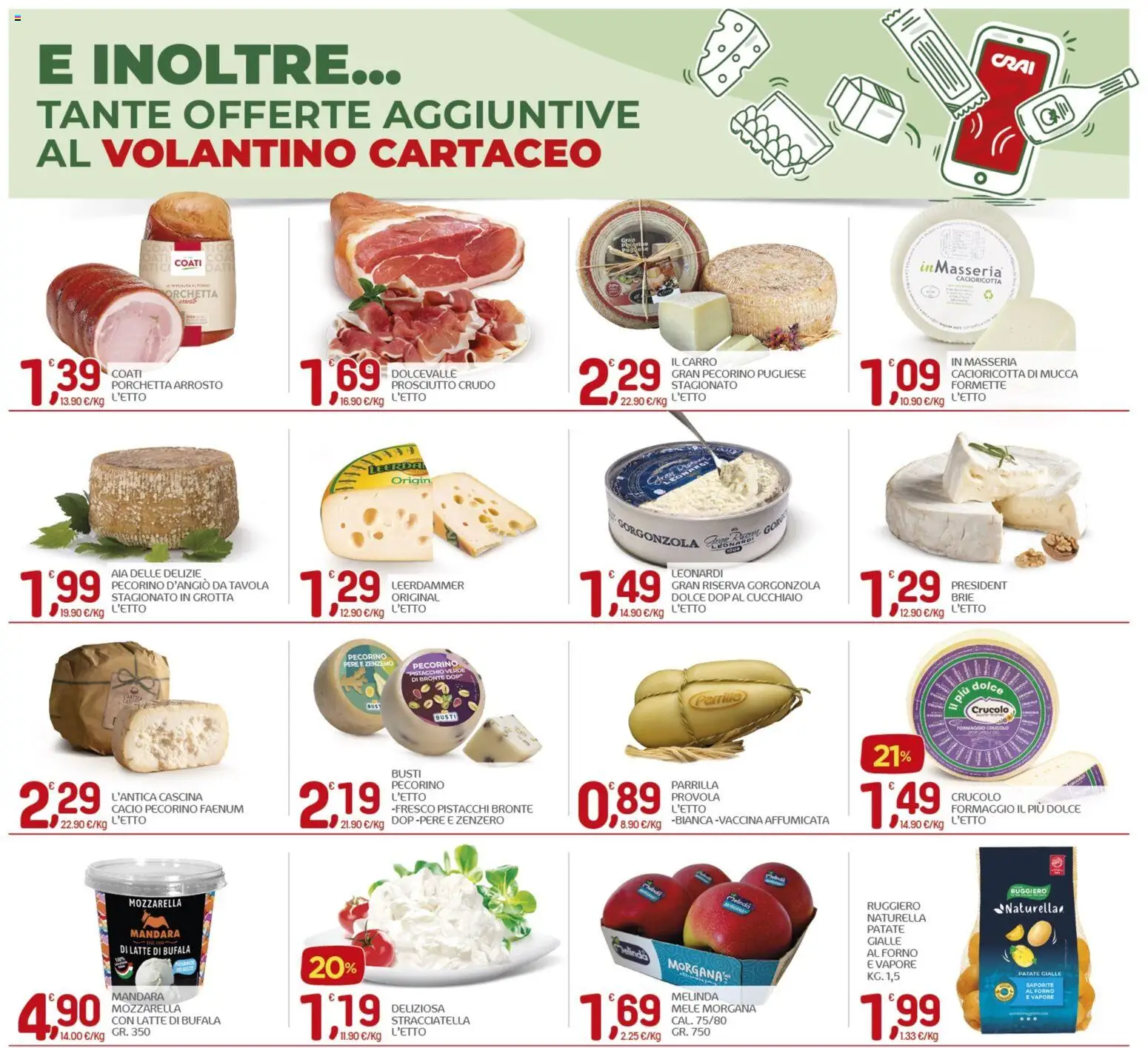 Volantino CRAI del 26.03.2026 | Pagina: 10 | Prodotti: Patate, Formaggio, Forno, Gorgonzola