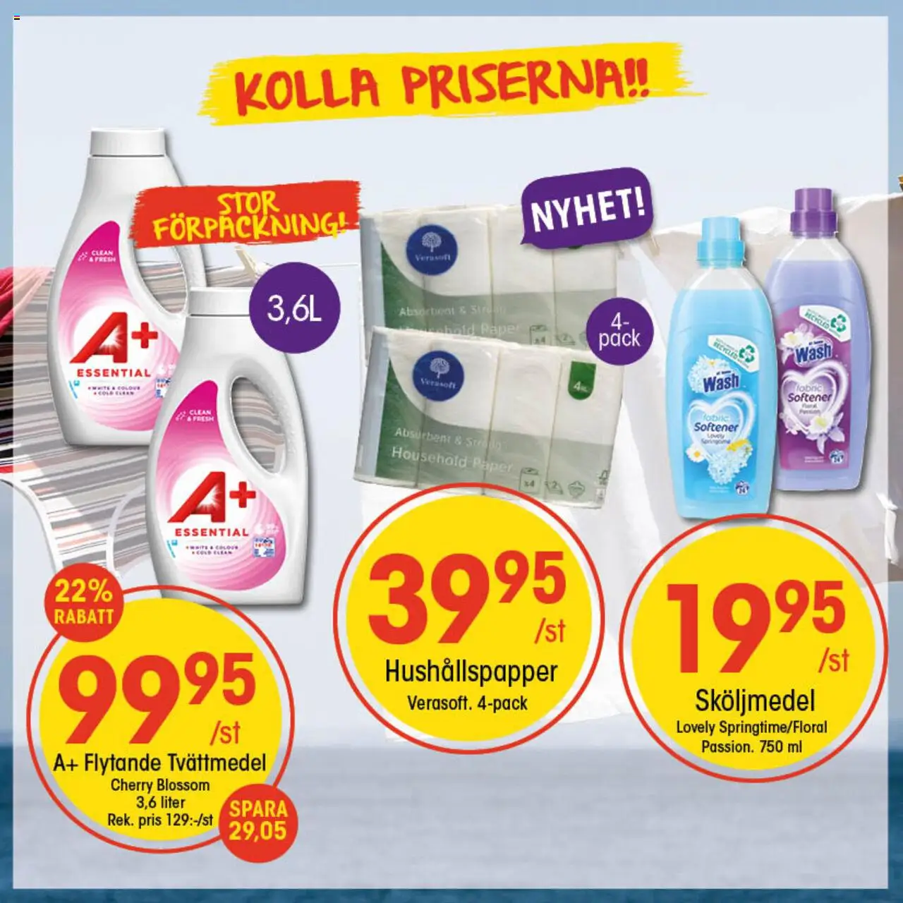 EKO reklamblad aktuell från 22.09.2025 | Sida: 9 | Produkter: Tvättmedel, Sköljmedel, Hushållspapper