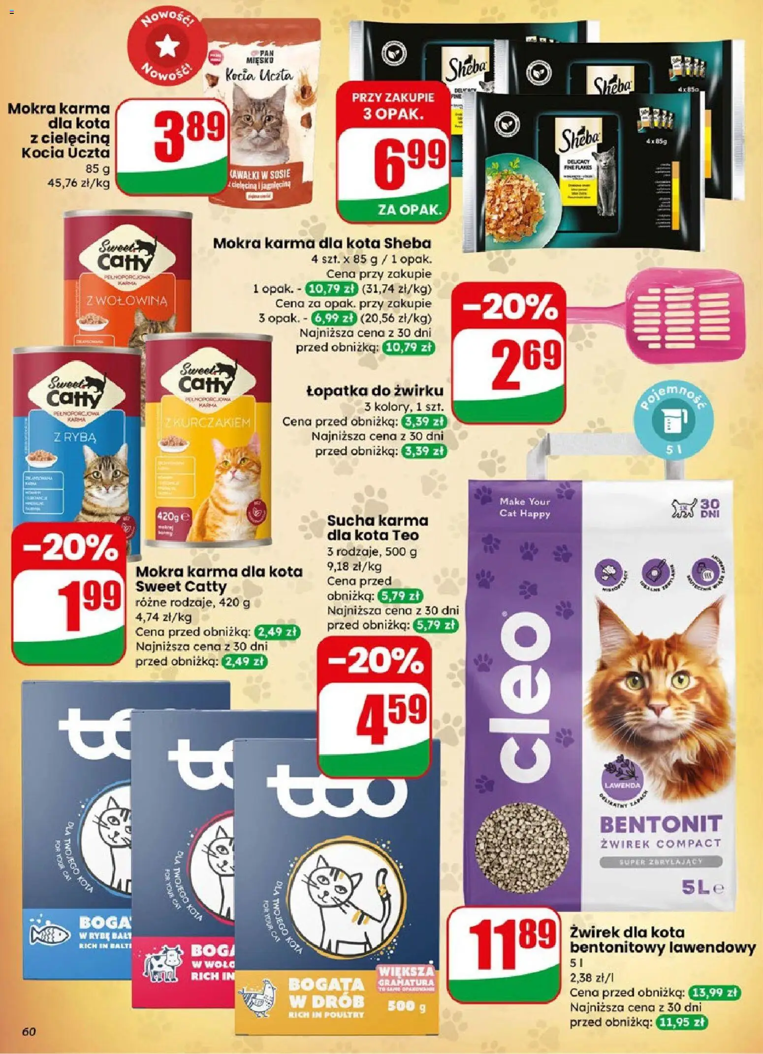 Dino gazetka od 08.04.2026 | Strona: 60 | Produkty: Żwirek dla kota, Jagnięcina, Wołowina, Ryba