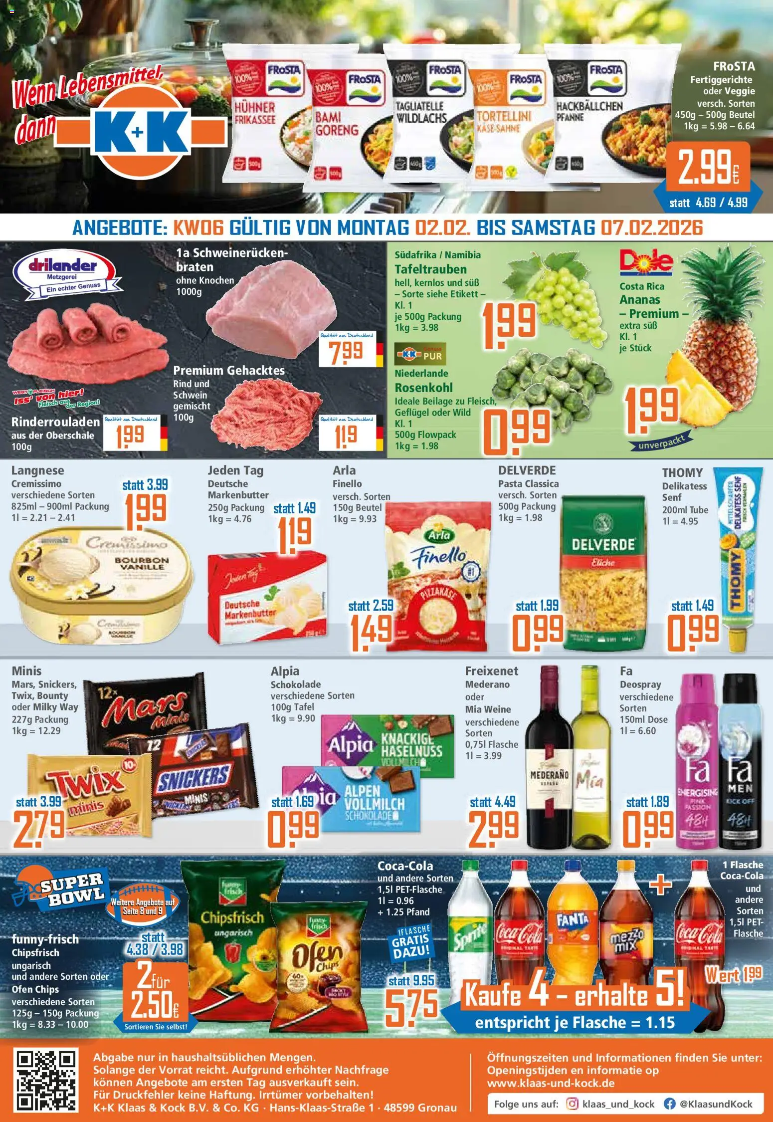 Klaas & Kock Prospekt 	 – gültig ab 02.02.2026 | Seite: 1 | Produkte: Coca cola, Cola, Fisch, Deospray