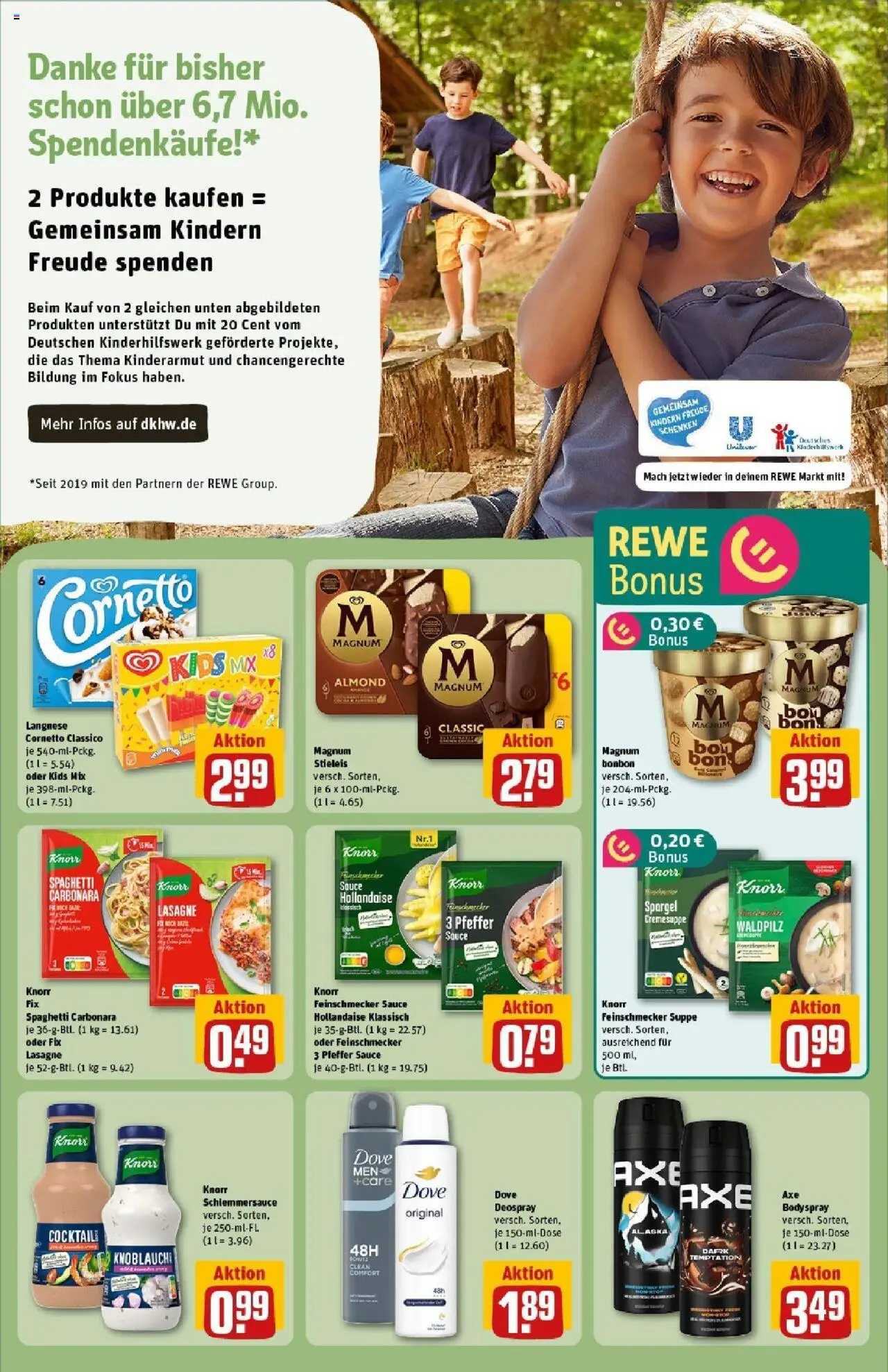 Rewe prospekt Frankfurt / Nieder-Eschbach	 - gültig ab dem 01.06.2025 | Seite: 19 | Produkte: Knorr fix, Langnese, Knorr, Axe