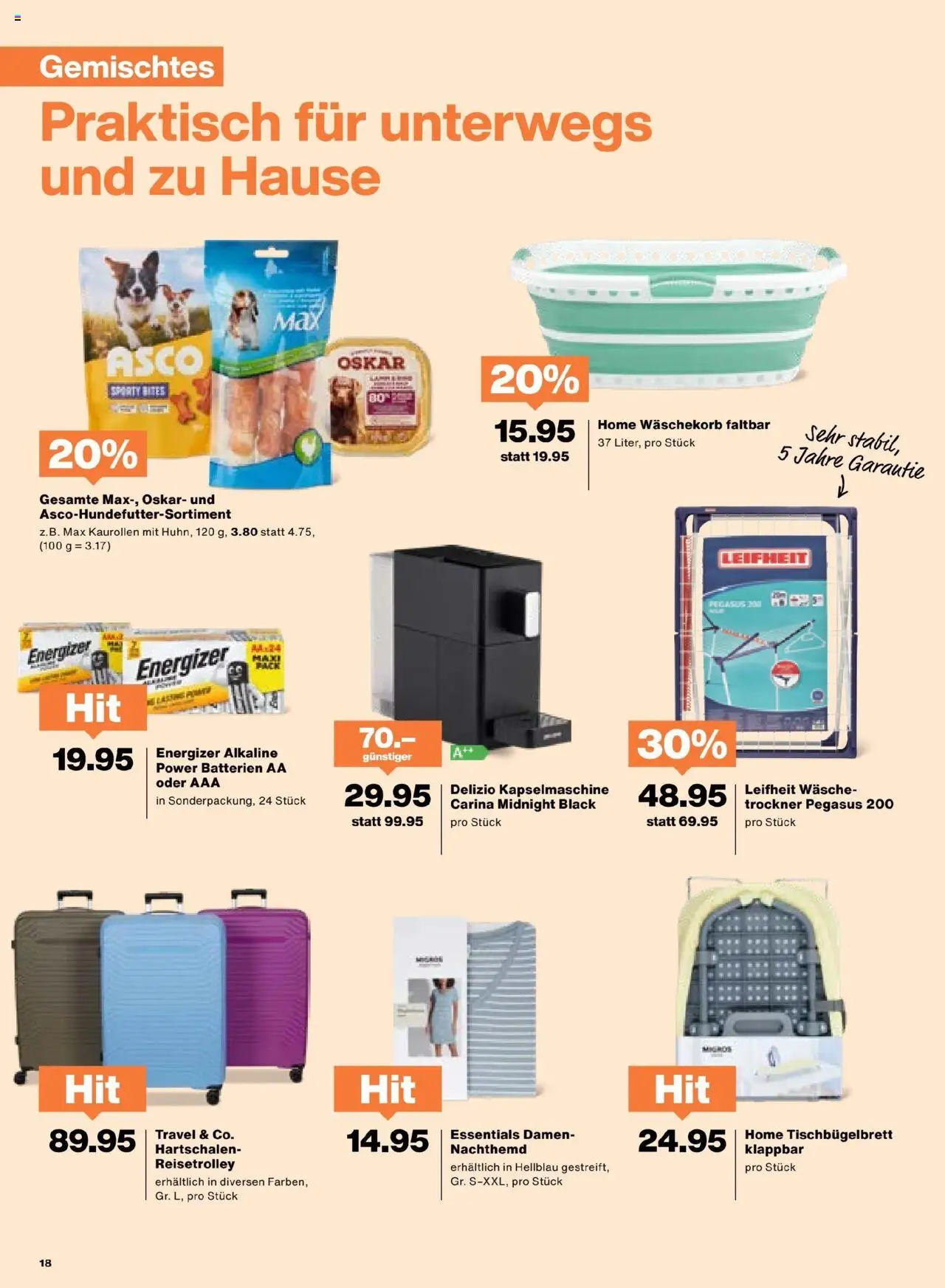 Migros Aktionen ab 10.06.2025 | Seite: 18 | Produkte: Trockner
