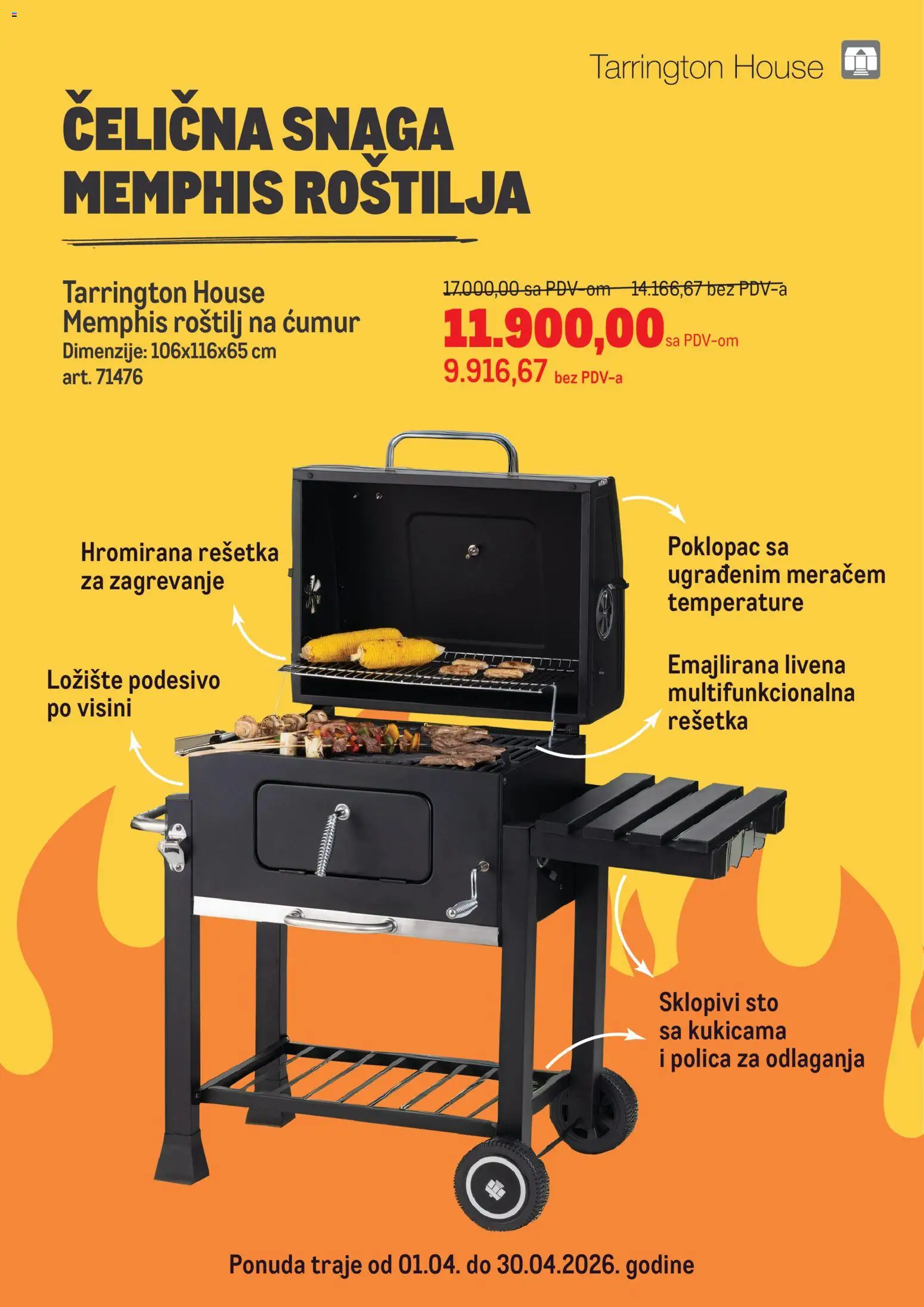 Metro katalog - važi od 01.04.2026 | Strana: 1 | Proizvode: Rešetka, Polica, Sto, Roštilj