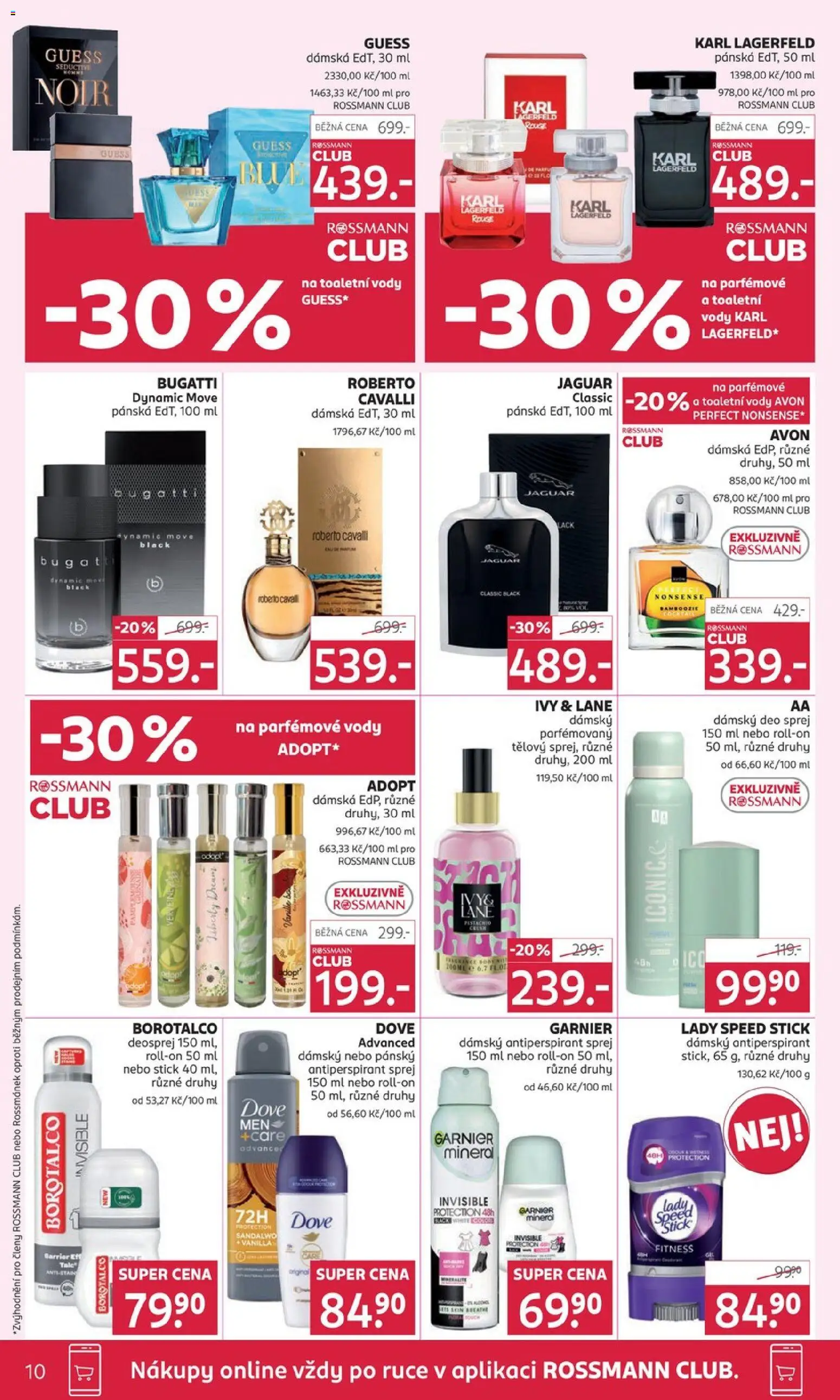 Rossmann Black Friday od 19.11.2025 | Strana: 10 | Produkty: Lady Speed Stick, Bugatti, Dove, Borotalco