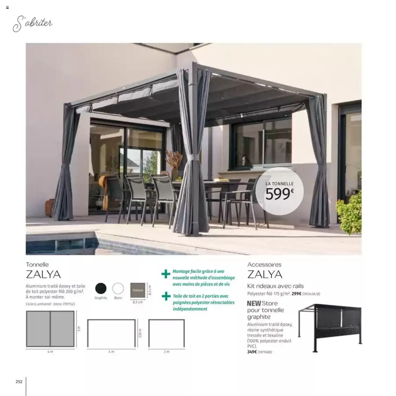 | Page: 252 | Produits: Poignées, Store, Tonnelle