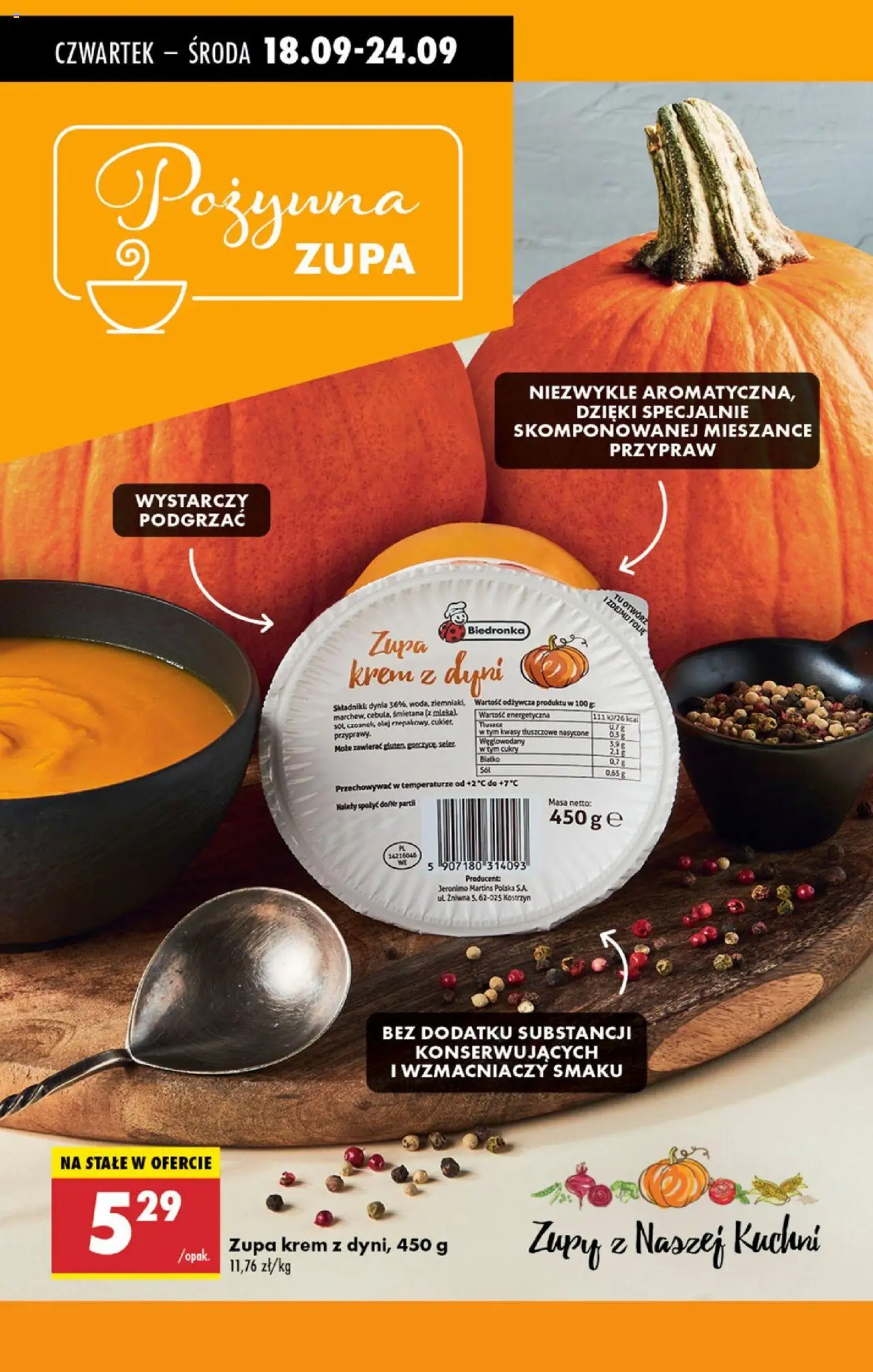 Biedronka gazetka - Oferta w tym tygodniu od 18.09.2025 | Strona: 25 | Produkty: Dynia, Zupa, Olej, Śmietana