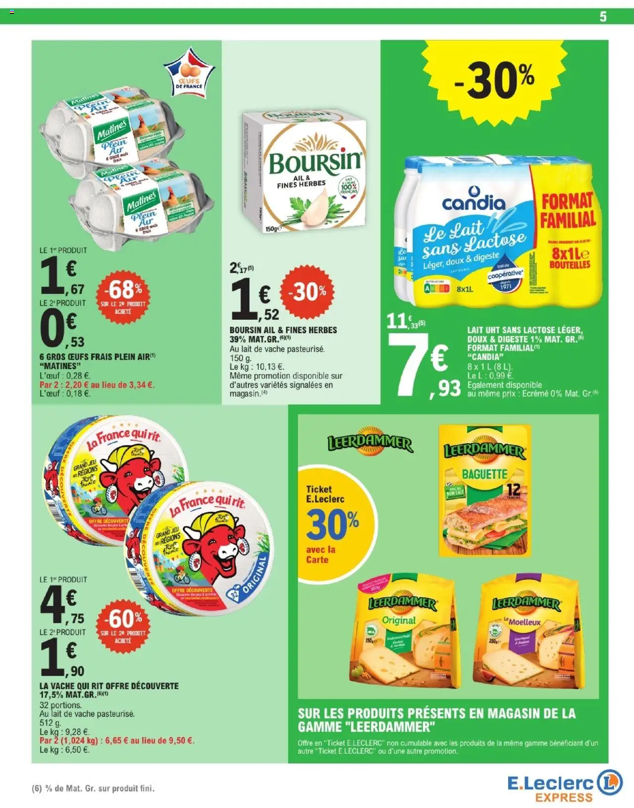  | Page: 5 | Produits: Sandwich, Ail, Œufs, Jeux