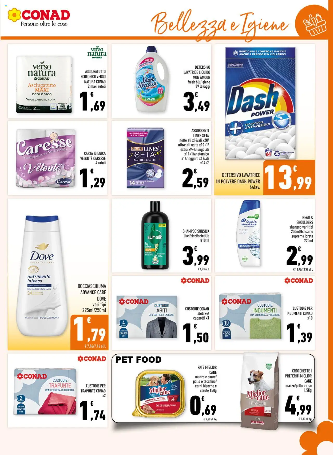 Volantino Conad del 13.08.2025 | Pagina: 13 | Prodotti: Carta igienica, Carote, Crocchette, Asciugatutto