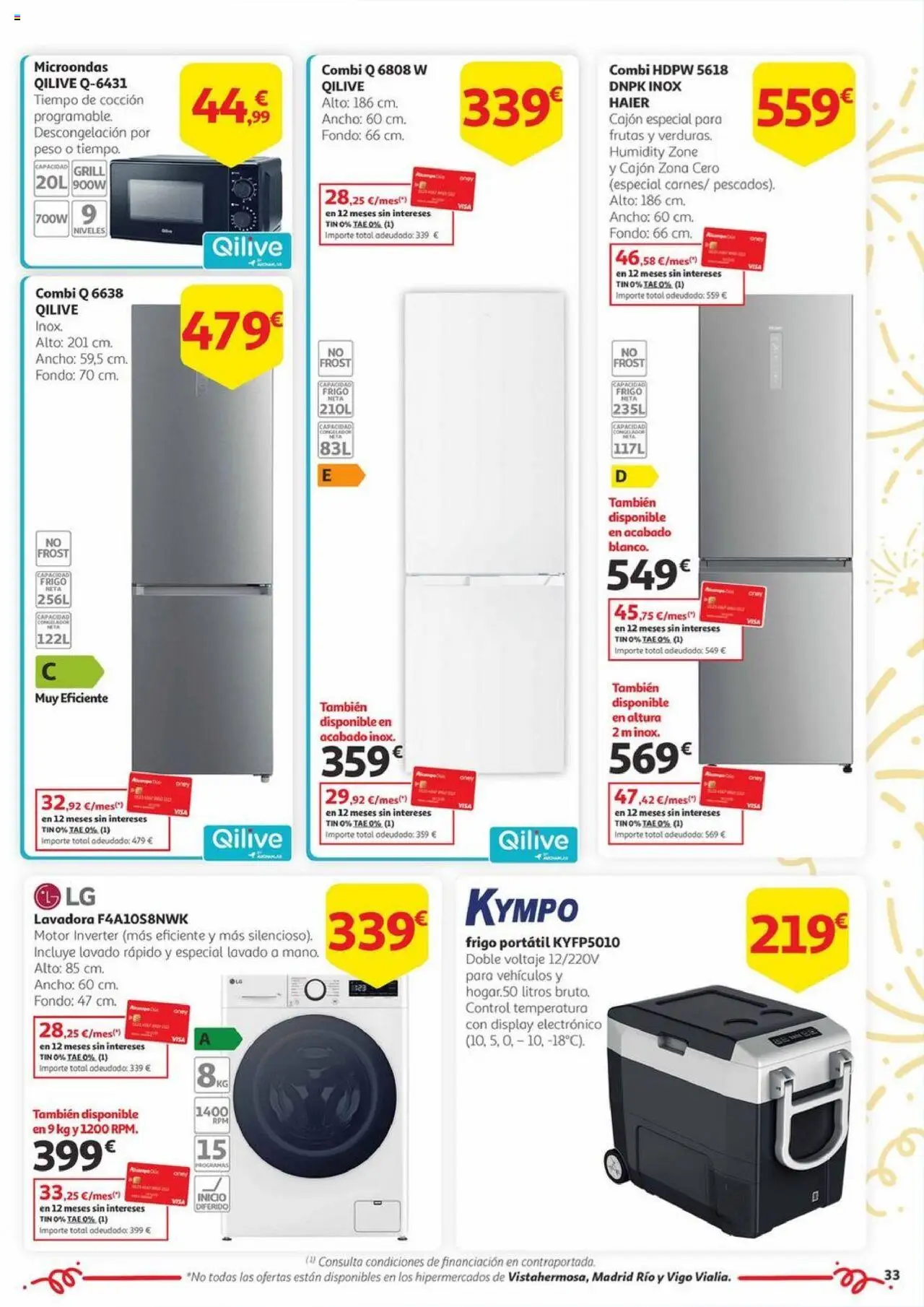 Alcampo -  Canarias │ válido desde el 17.06.2025 | Página: 33 | Productos: Congelador, Lavadora, Combi, Peso