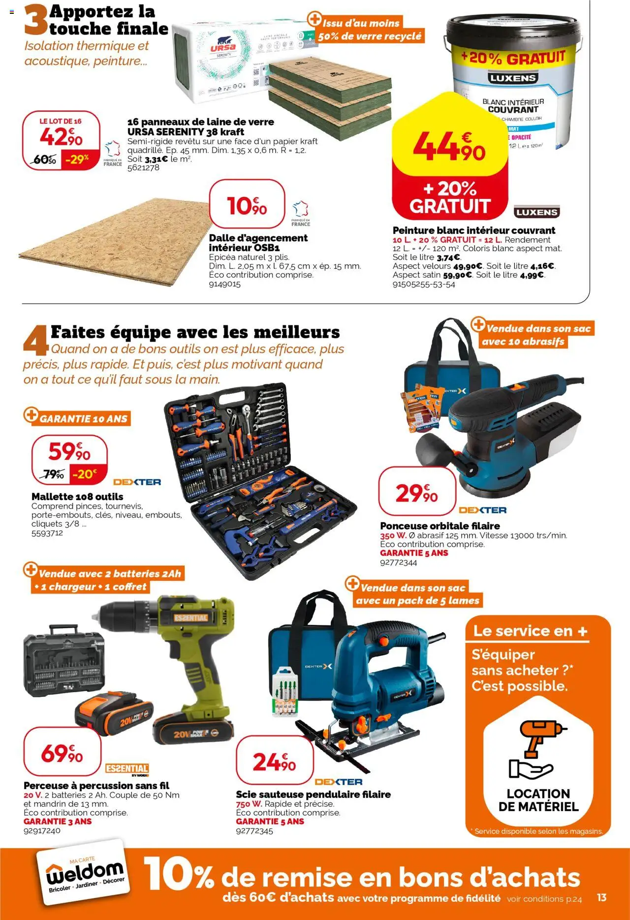  | Page: 13 | Produits: Perceuse, Sac, Scie sauteuse, Ponceuse