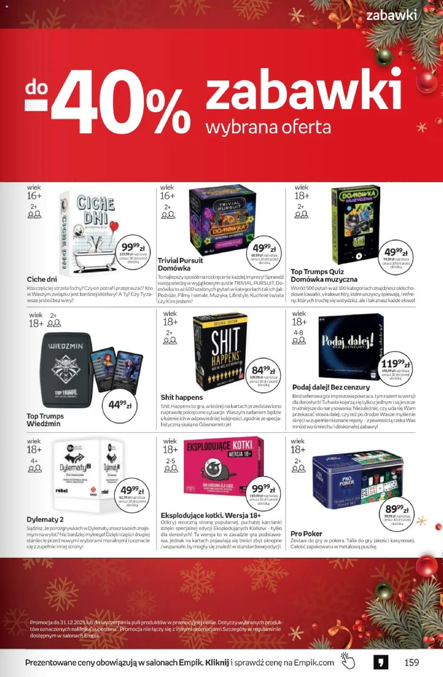 Empik promocje - Tom kultury Zabawki od 10.12.2025 | Strona: 35 | Produkty: Top, Gra, Gry