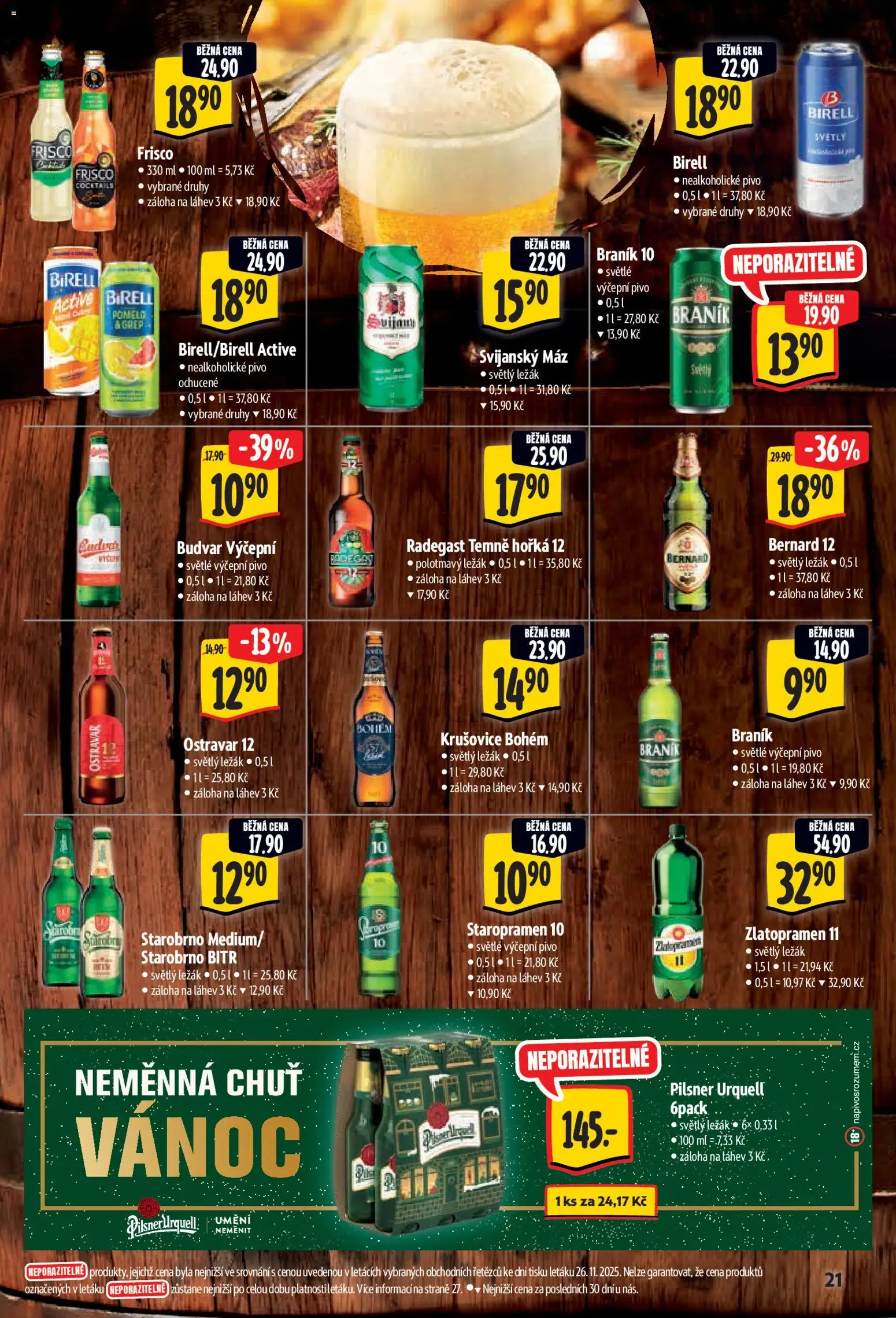 Albert leták - Hypermarket od 03.12.2025 | Strana: 30 | Produkty: Staropramen 10, Staropramen, Nealkoholické pivo, Krušovice