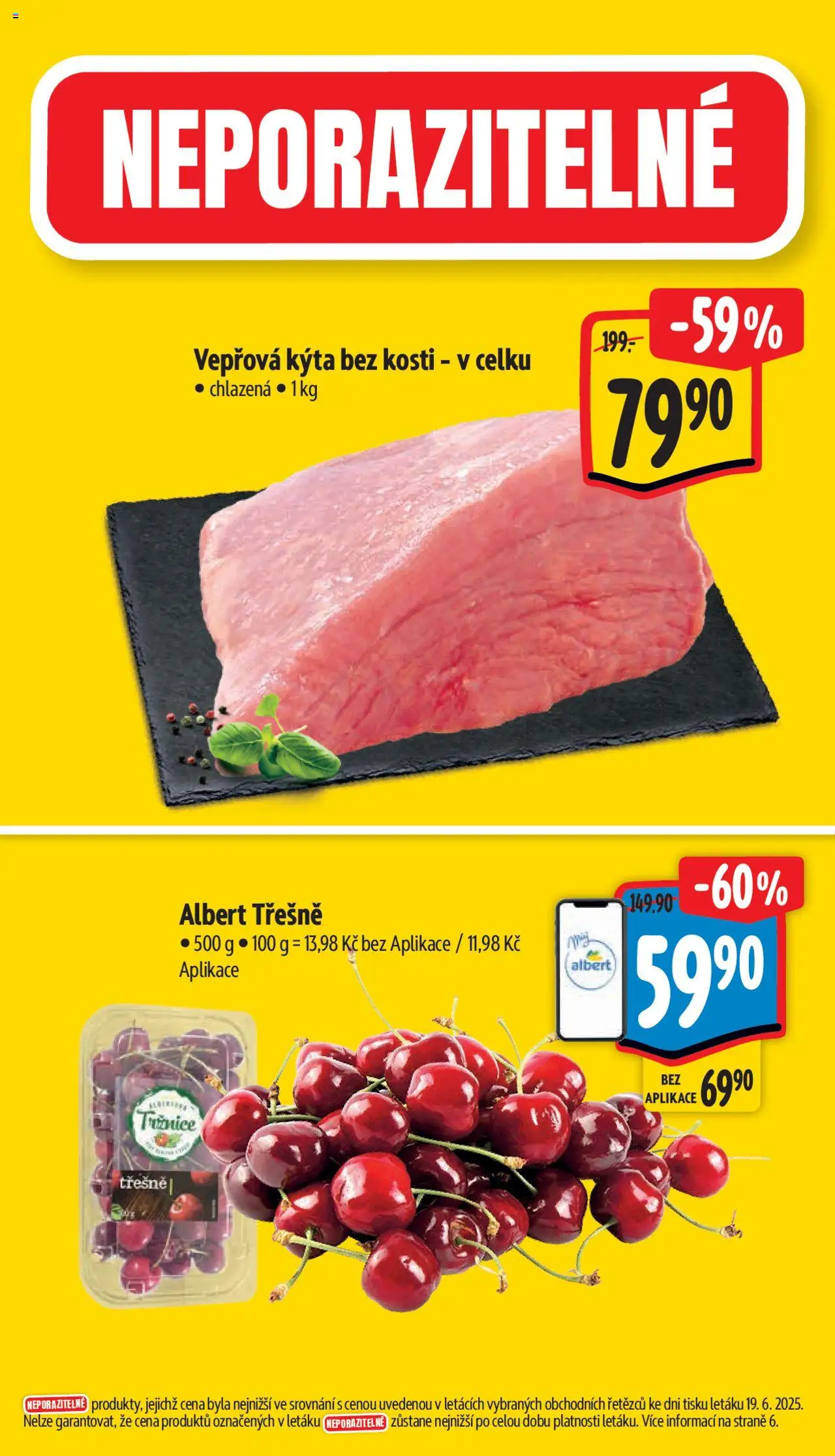 Albert leták - Supermarket od 25.06.2025 | Strana: 2 | Produkty: Třešně, Kýta bez kosti, Vepřová Kýta, Kýta